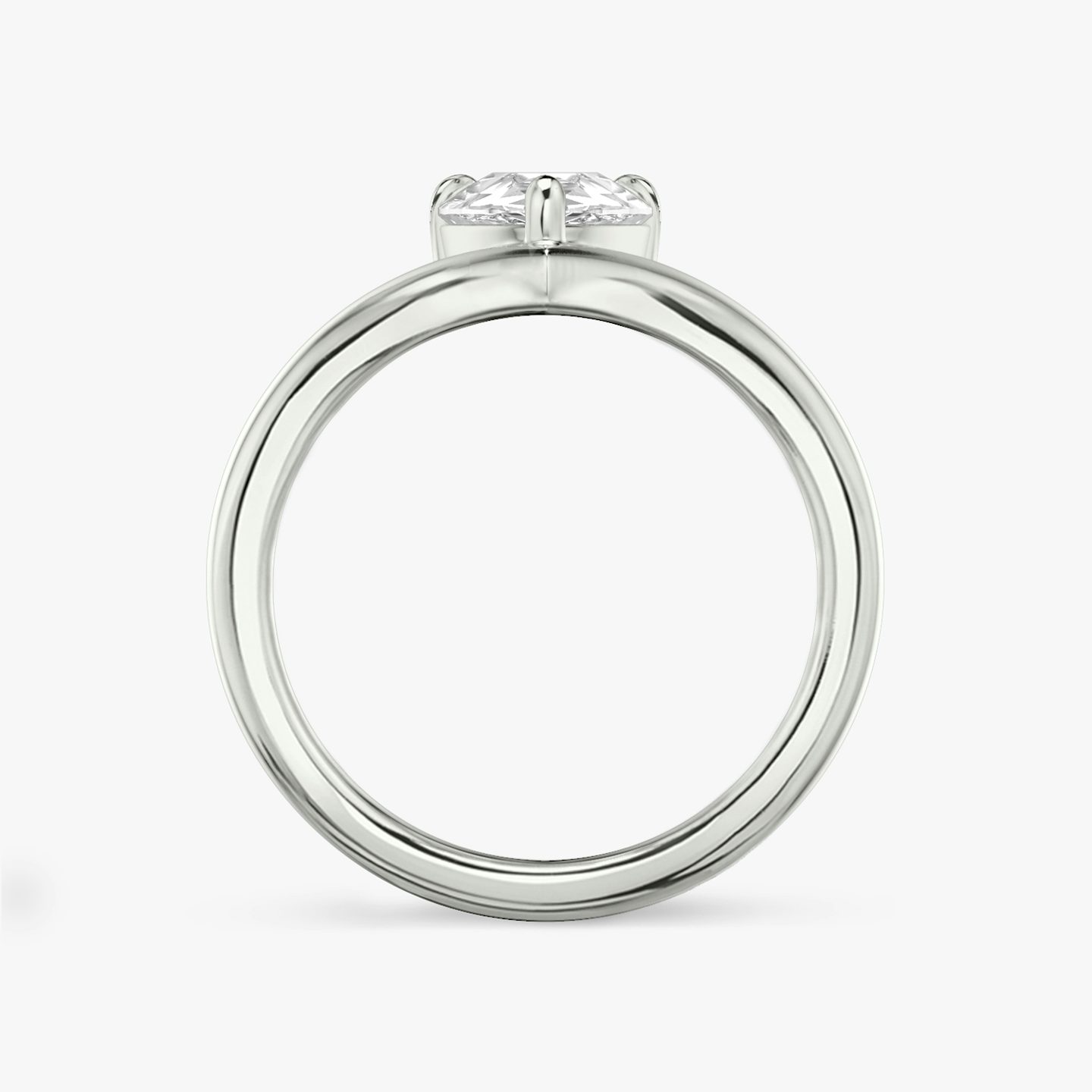 The Signature V | Pear | Platinum | bandAccent: Plain | diamondOrientation: vertical | caratWeight: other