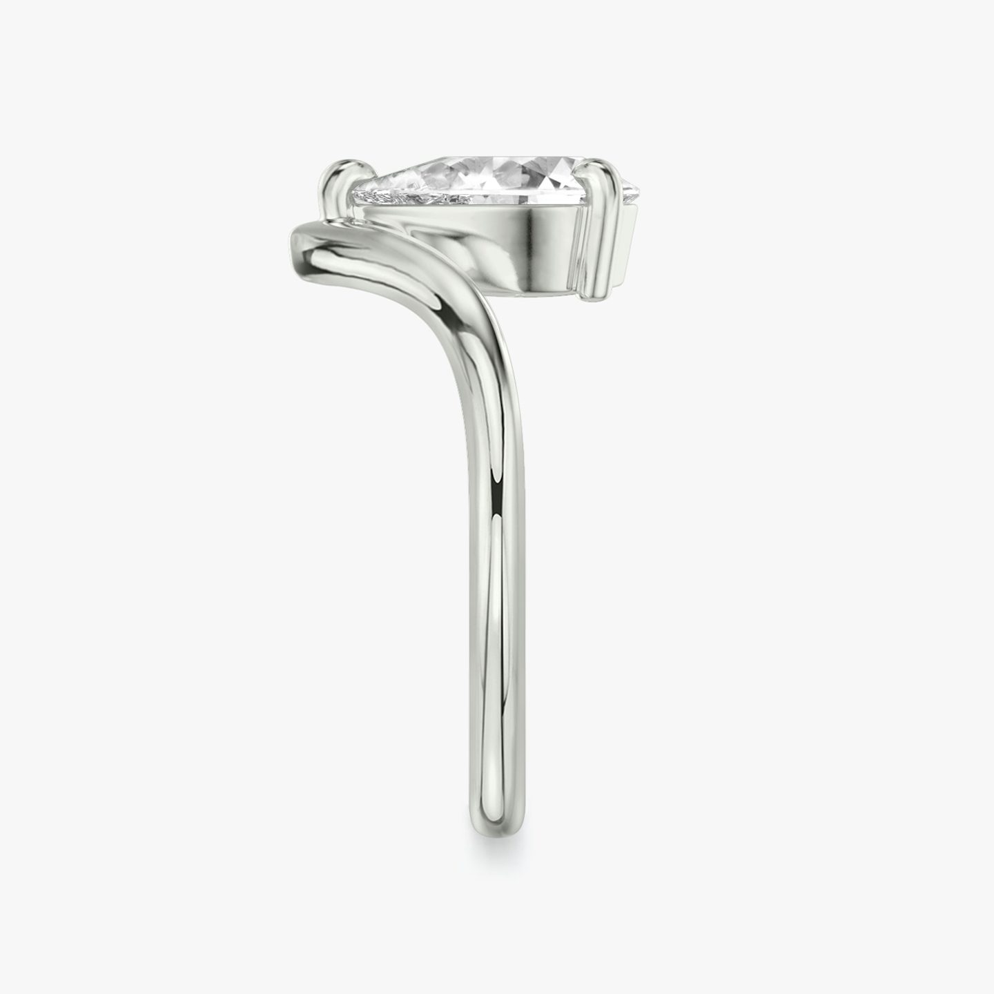 The Signature V | Pear | Platinum | bandAccent: Plain | diamondOrientation: vertical | caratWeight: other