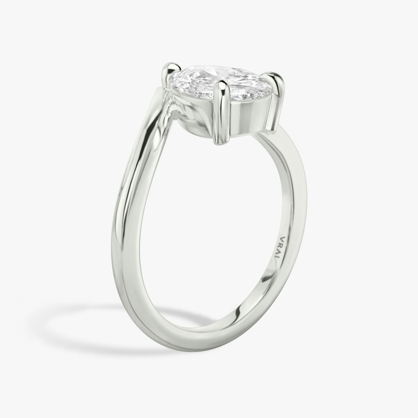 The Signature V | Pear | Platinum | bandAccent: Plain | diamondOrientation: vertical | caratWeight: other