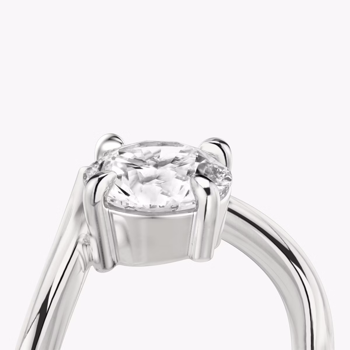 The Signature V | Round Brilliant | Platinum | bandAccent: Plain | caratWeight: 2.0ct | diamondOrientation: vertical