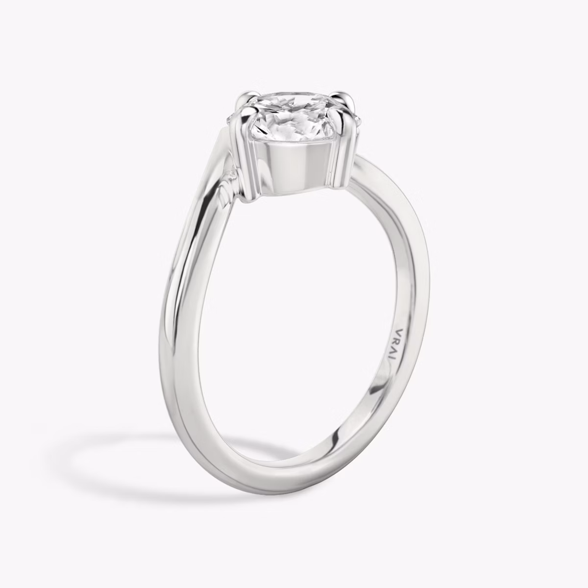 The Signature V | Round Brilliant | Platinum | bandAccent: Plain | caratWeight: 2.0ct | diamondOrientation: vertical
