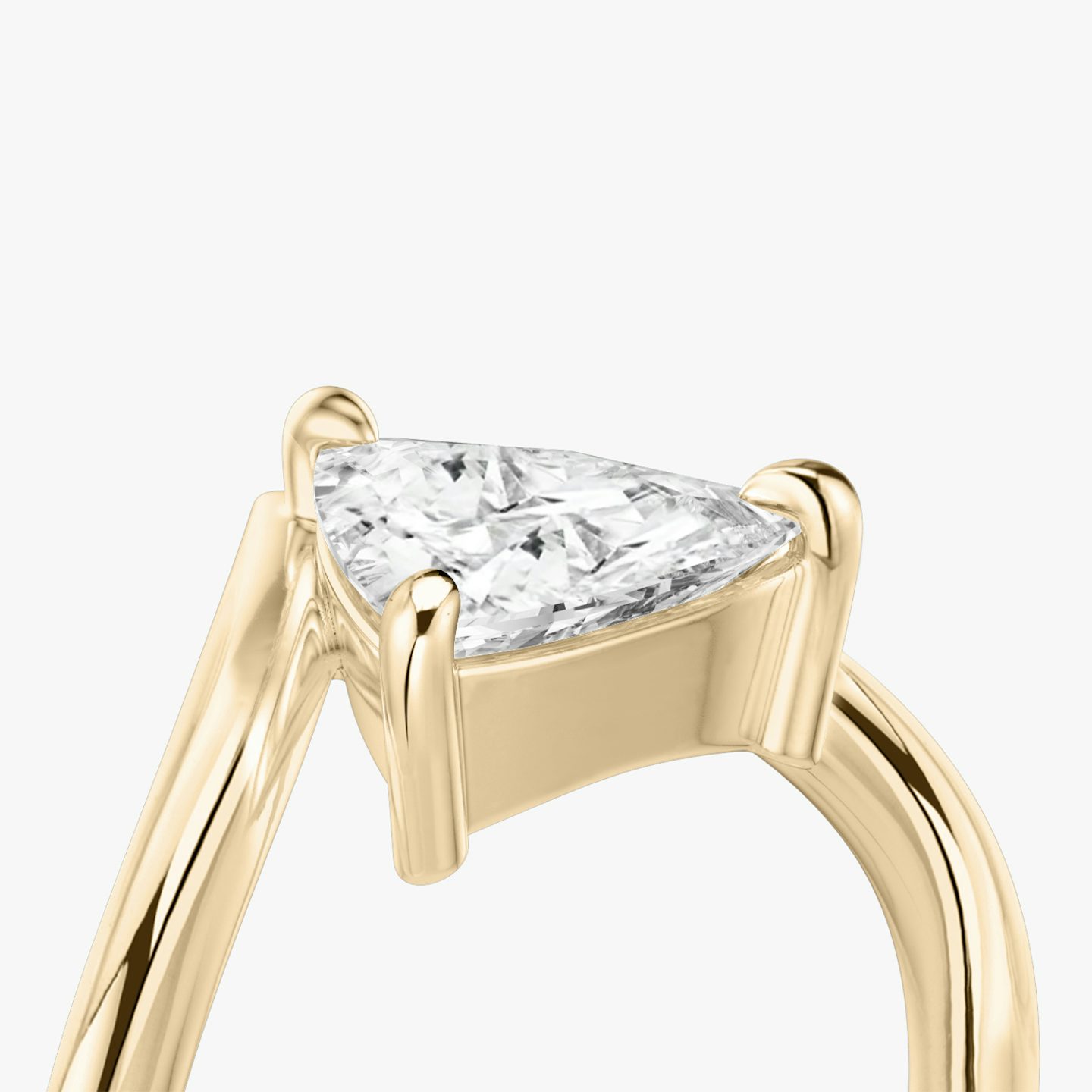 The Signature V | Trillion | 14k | Rose Gold | bandAccent: Plain | diamondOrientation: vertical | caratWeight: other