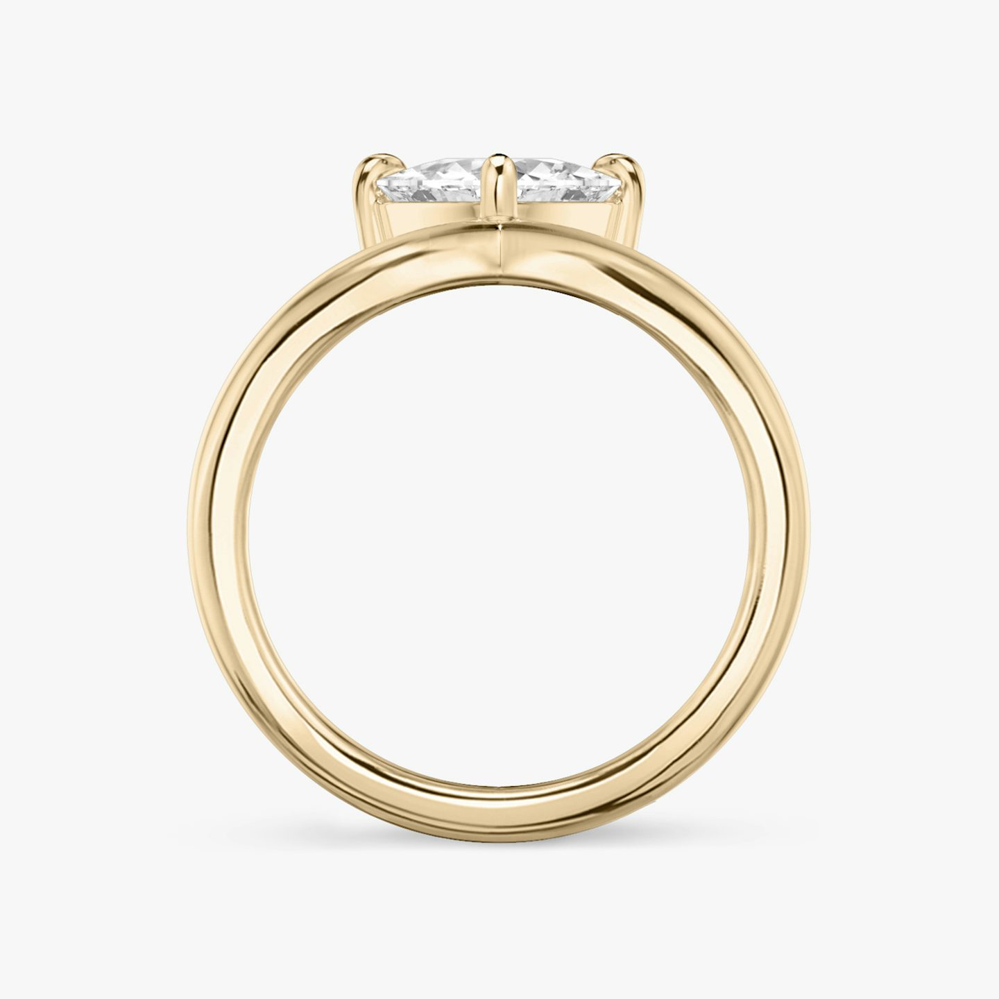 The Signature V | Trillion | 14k | Rose Gold | bandAccent: Plain | diamondOrientation: vertical | caratWeight: other