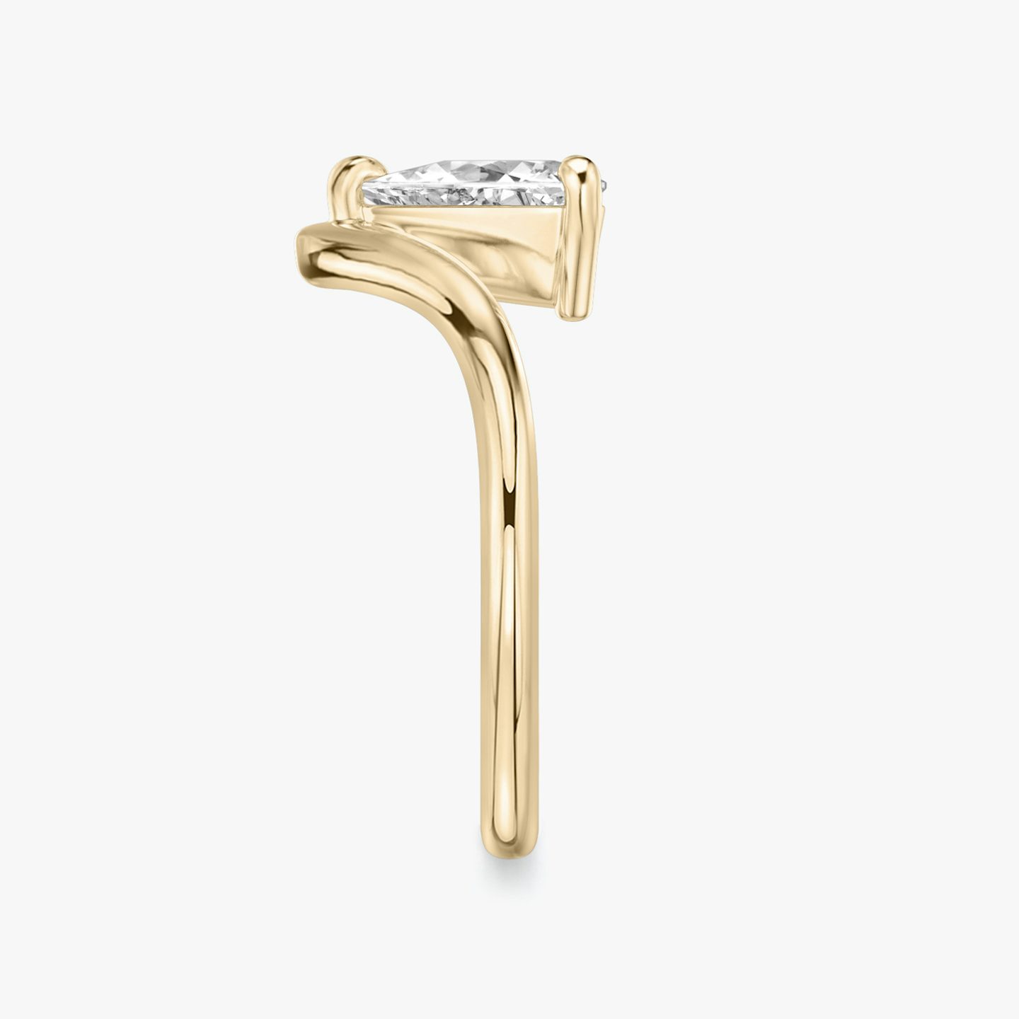 The Signature V | Trillion | 14k | Rose Gold | bandAccent: Plain | diamondOrientation: vertical | caratWeight: other