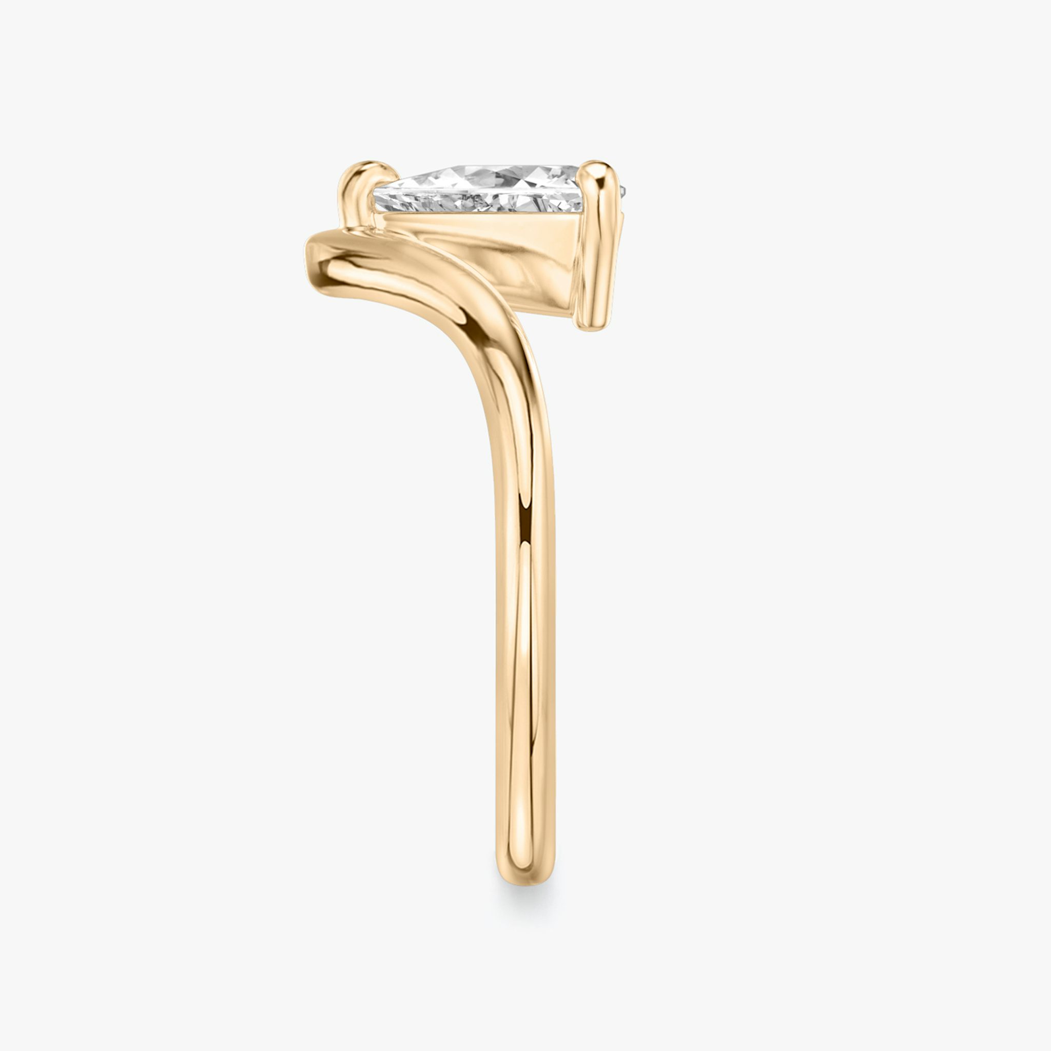 The Signature V | Trillion | 14k | Rose Gold | bandAccent: Plain | diamondOrientation: vertical | caratWeight: other