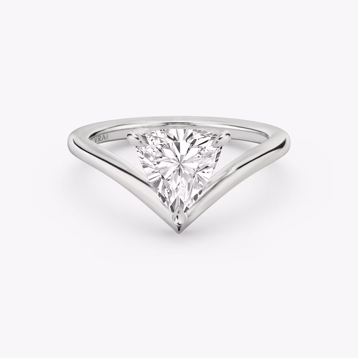 The Signature V | Trillion | Platinum | bandAccent: Plain | diamondOrientation: vertical | caratWeight: other