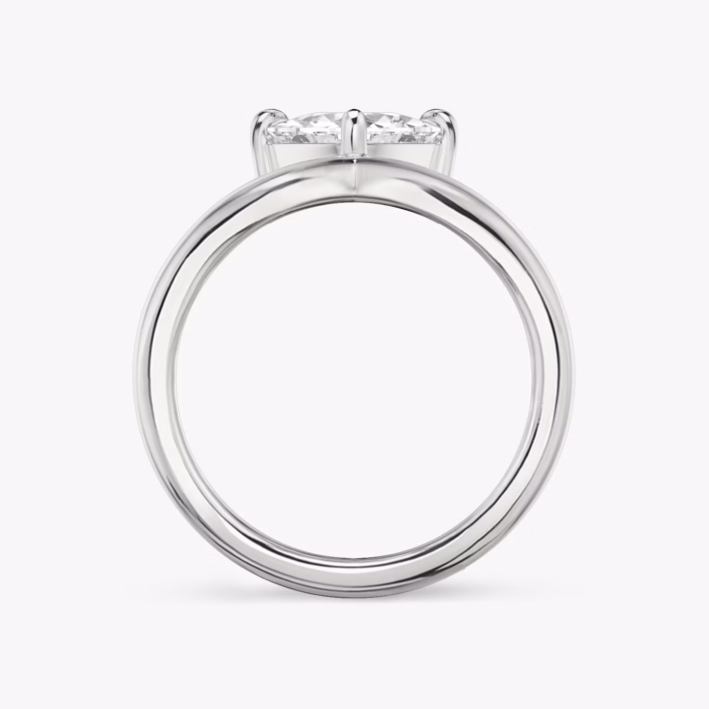 The Signature V | Trillion | Platinum | bandAccent: Plain | diamondOrientation: vertical | caratWeight: other