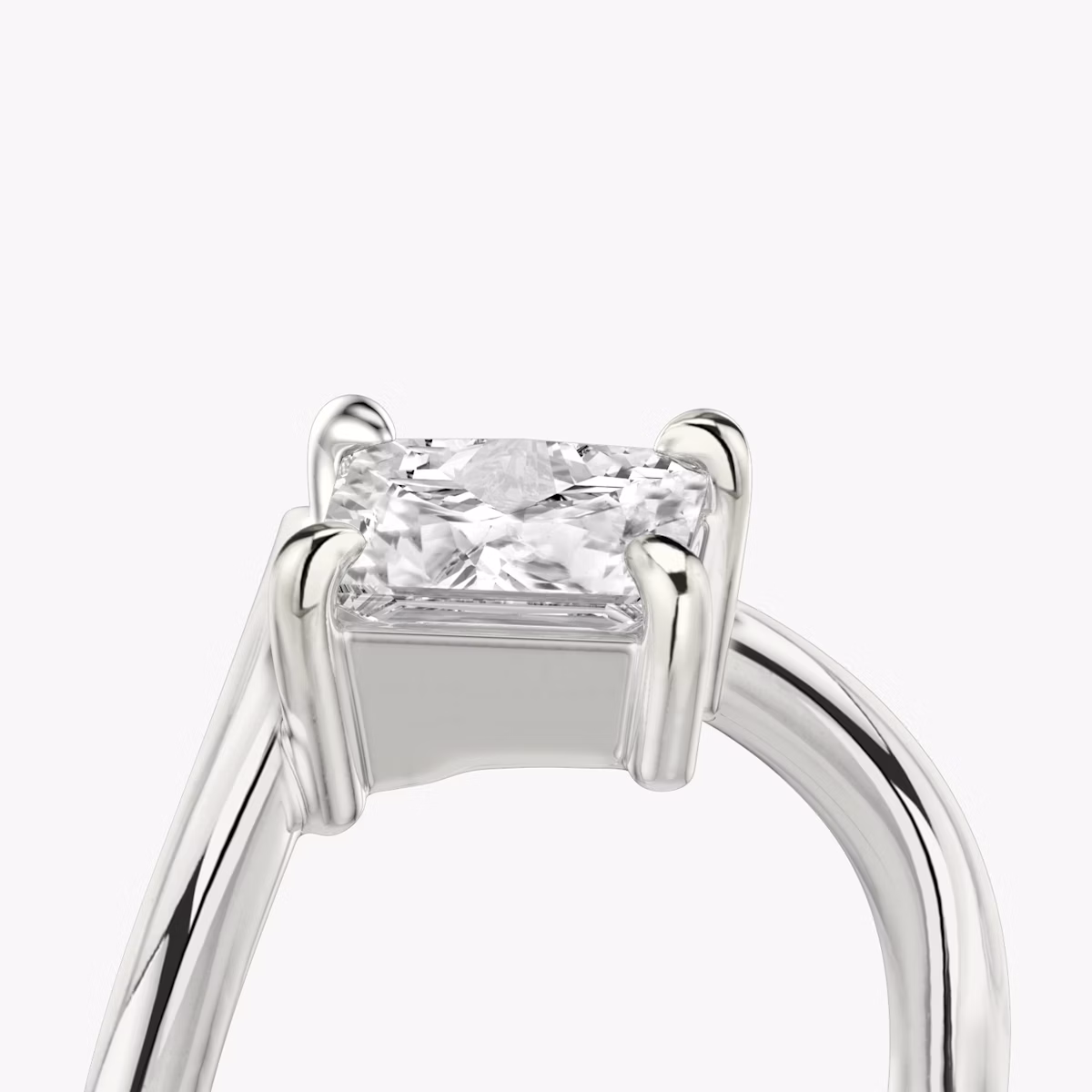 The Signature V | Princess | Platinum | bandAccent: Plain | diamondOrientation: vertical | caratWeight: other