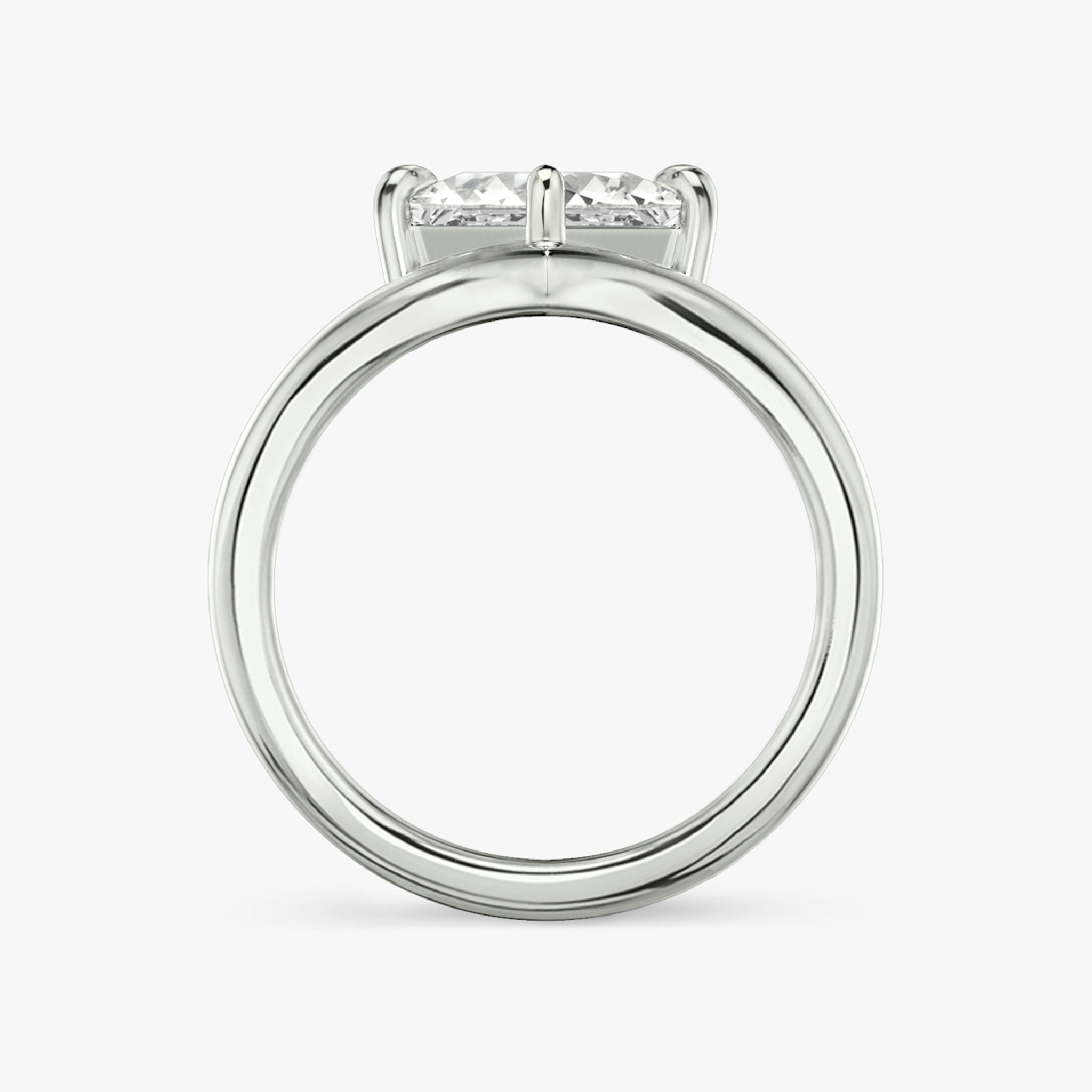 The Signature V | Princess | Platinum | bandAccent: Plain | diamondOrientation: vertical | caratWeight: other