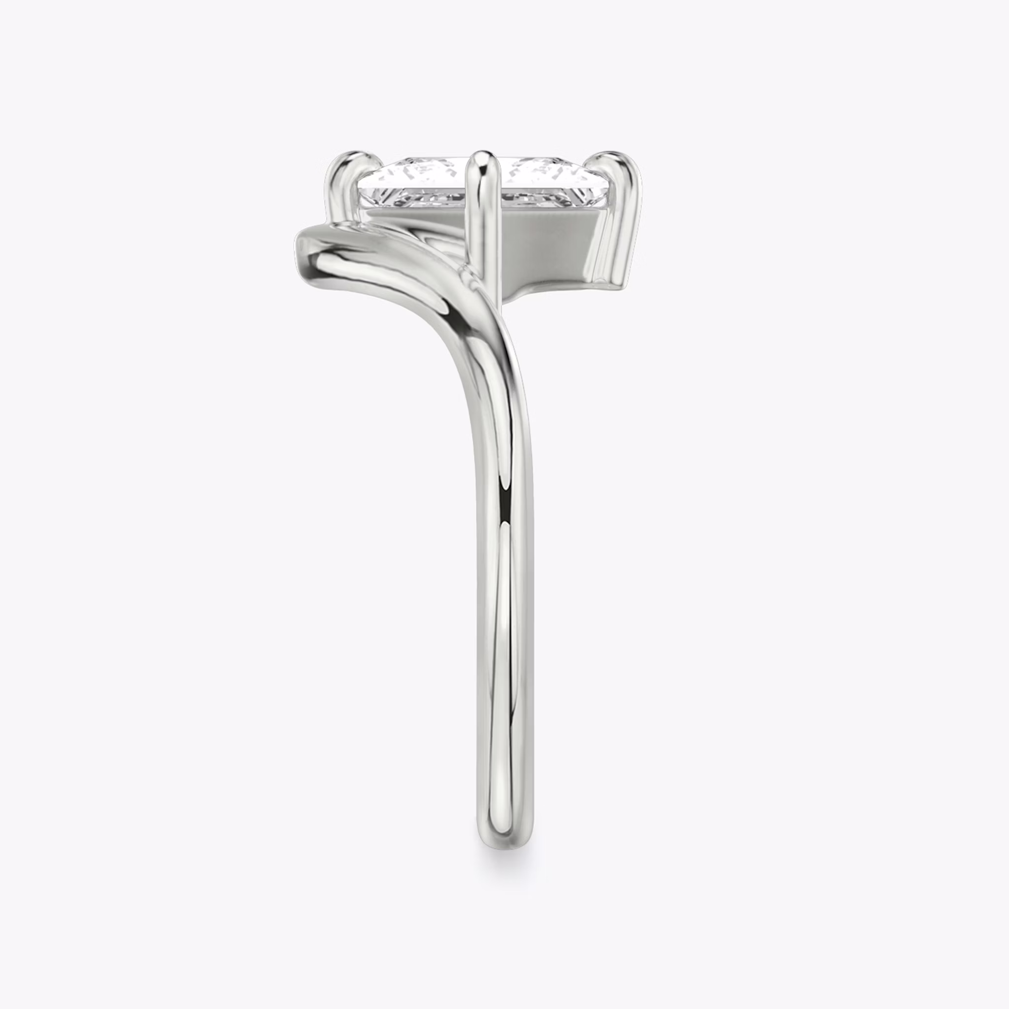 The Signature V | Princess | Platinum | bandAccent: Plain | diamondOrientation: vertical | caratWeight: other