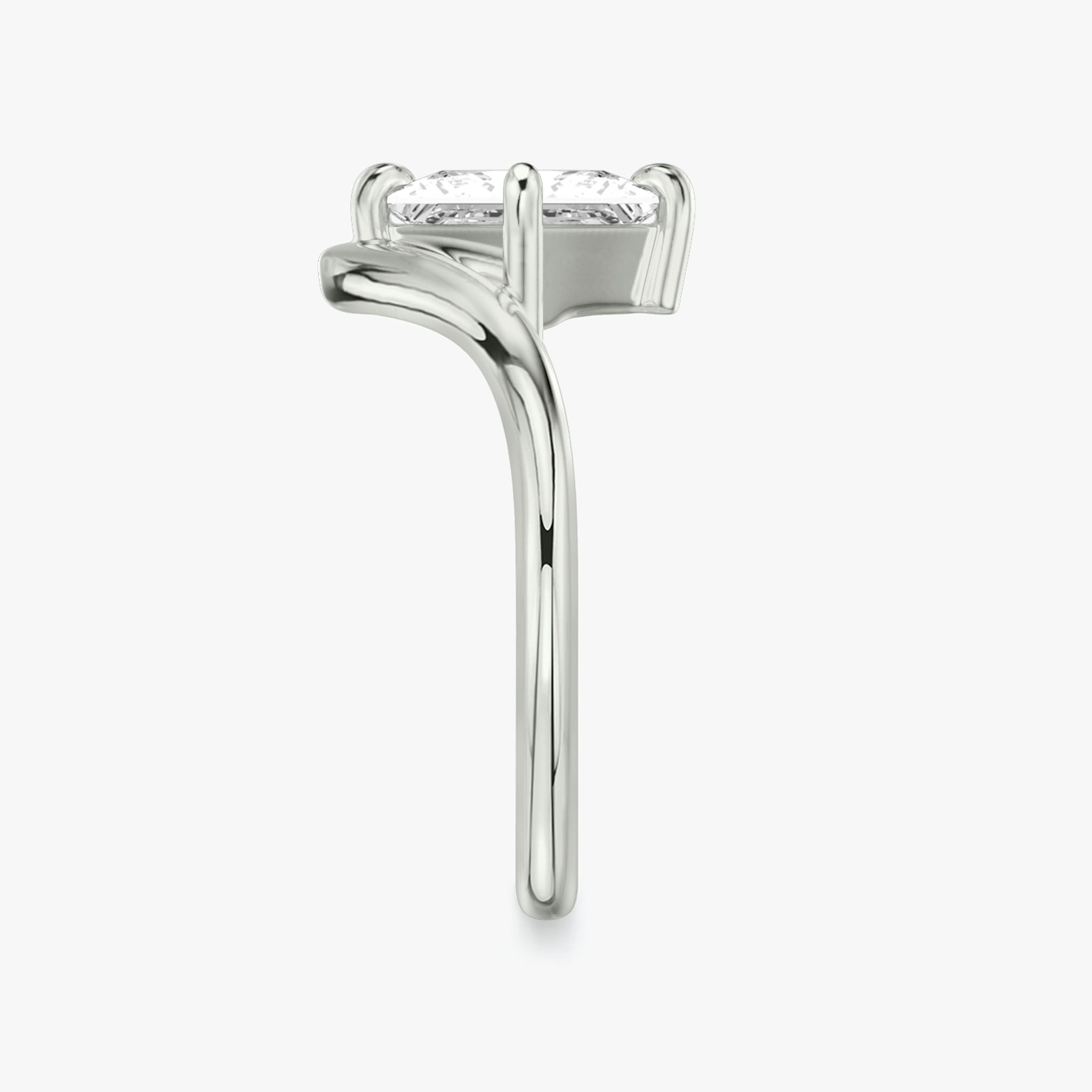 The Signature V | Princess | Platinum | bandAccent: Plain | diamondOrientation: vertical | caratWeight: other