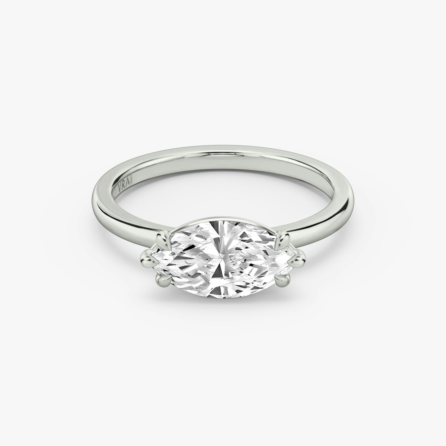 The Signature | Marquise | Platinum | bandAccent: Plain | bandWidth: standard | diamondOrientation: horizontal | hiddenHalo: no | caratWeight: other