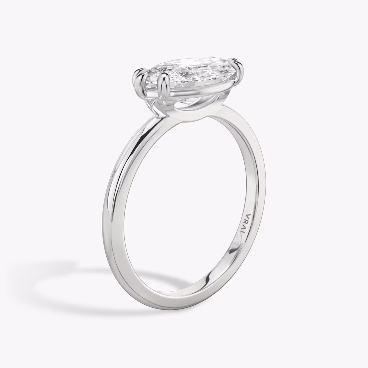 The Signature | Marquise | Platinum | bandAccent: Plain | bandWidth: standard | diamondOrientation: horizontal | hiddenHalo: no | caratWeight: other