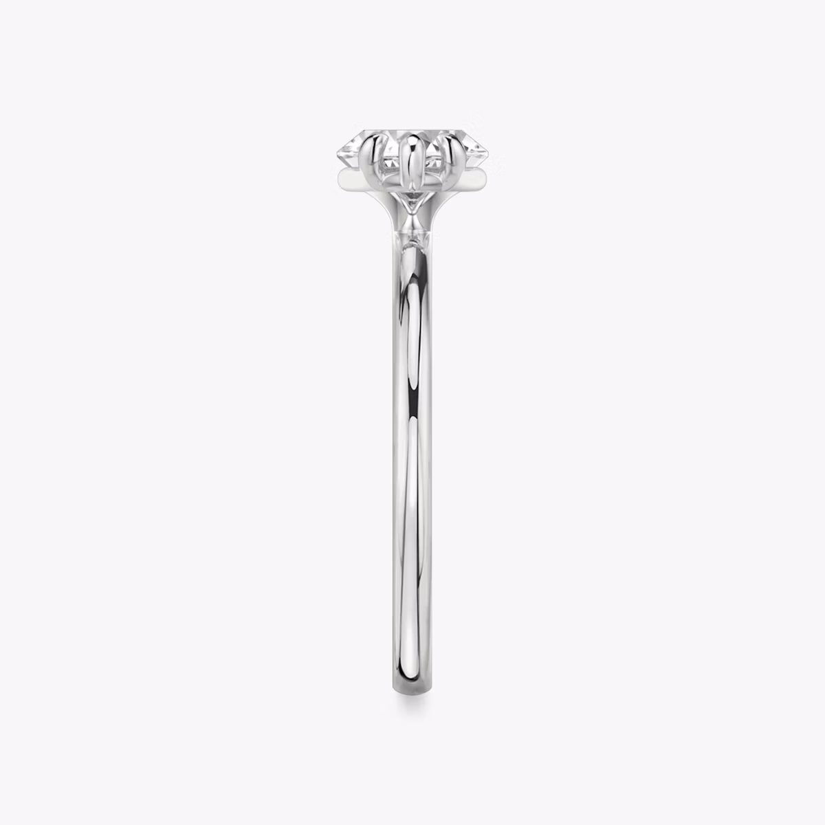 Anillo de compromiso Signature | Marquise | Platino | bandAccent: Simple | bandWidth: standard | diamondOrientation: horizontal | hiddenHalo: no | caratWeight: other
