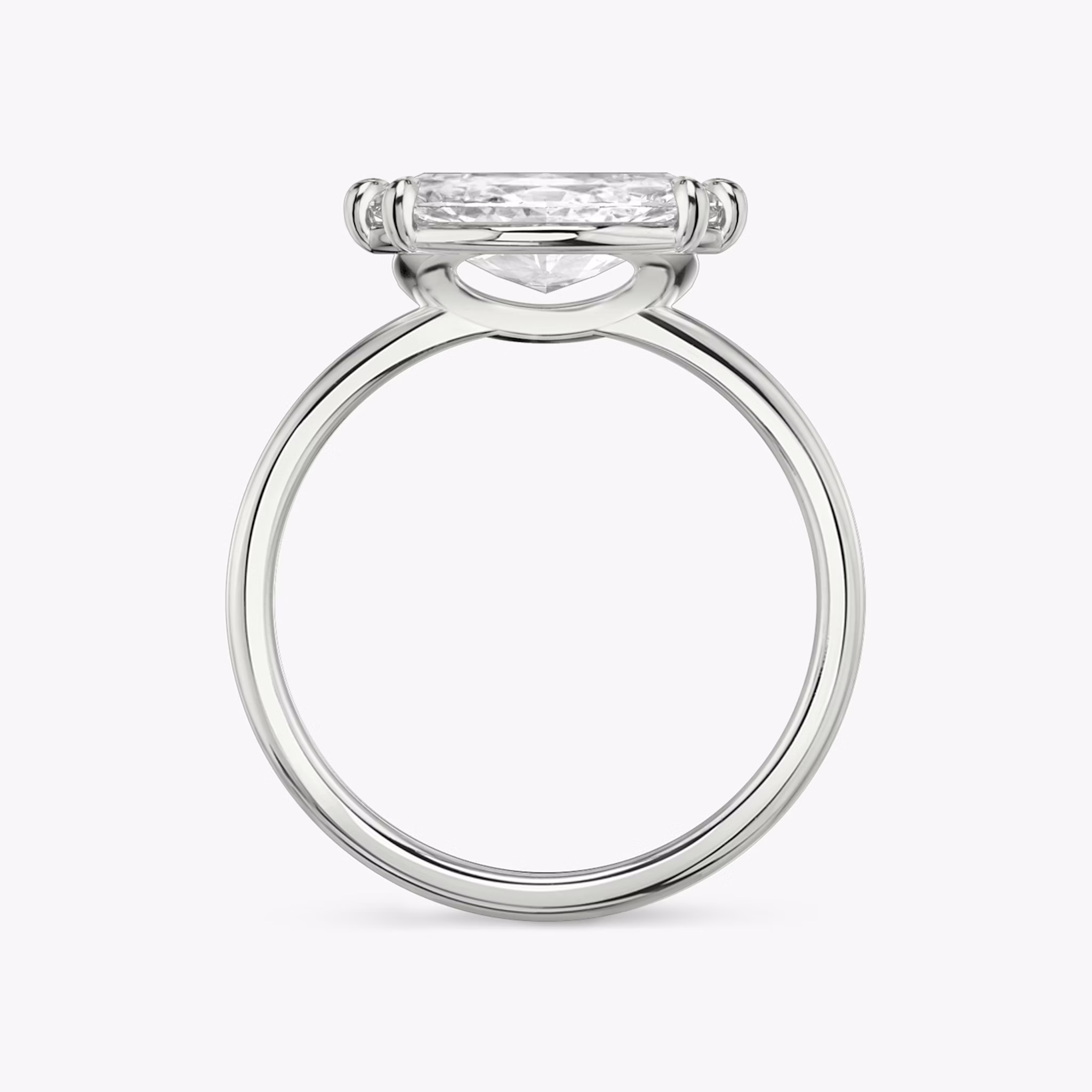 The Signature | Marquise | Platinum | bandAccent: Plain | bandWidth: standard | diamondOrientation: horizontal | hiddenHalo: no | caratWeight: other