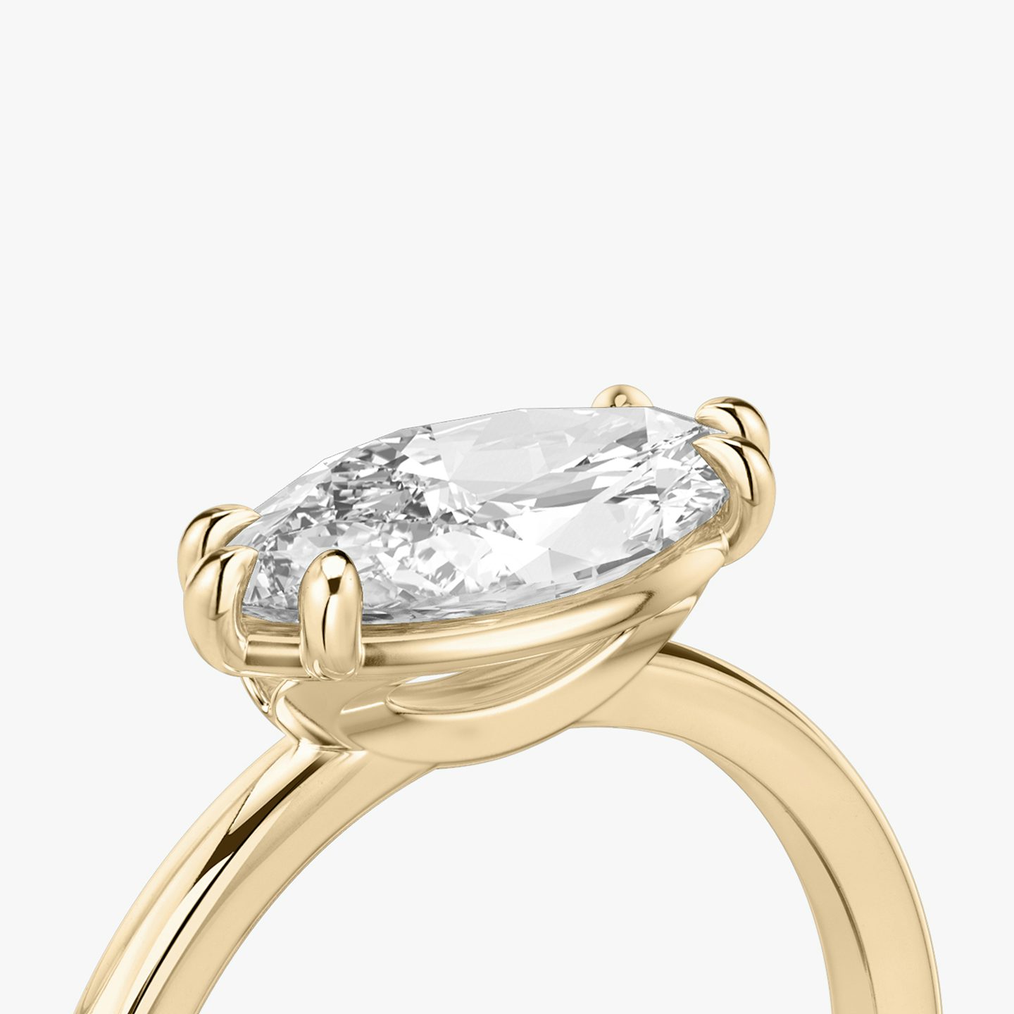 The Signature | Marquise | 14k | Rose Gold | bandAccent: Plain | bandWidth: standard | diamondOrientation: horizontal | hiddenHalo: no | caratWeight: other