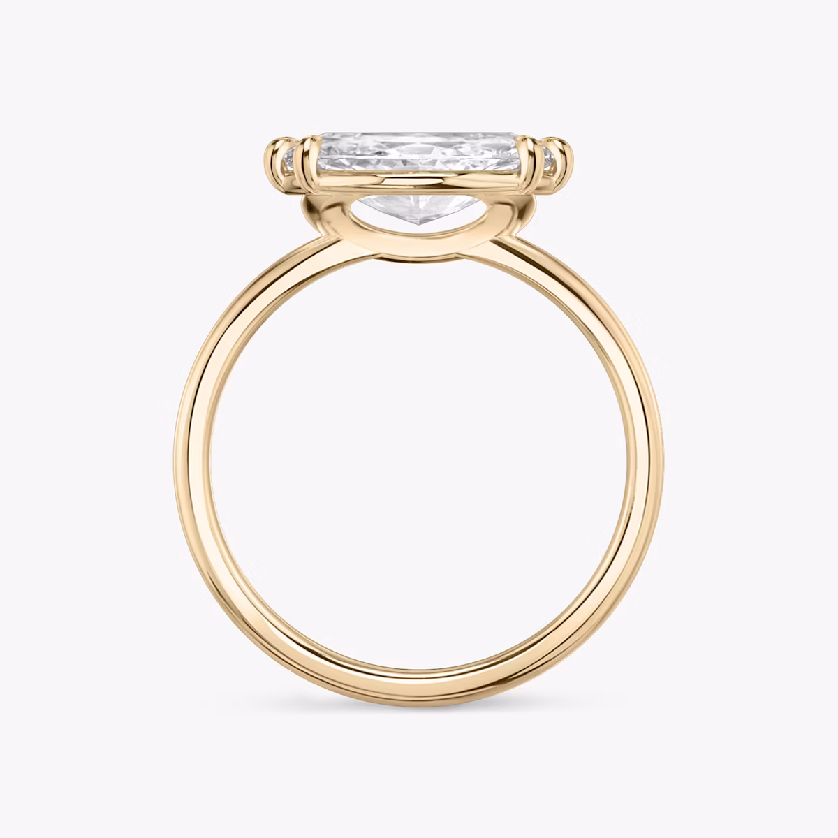 The Signature | Marquise | 14k | Rose Gold | bandAccent: Plain | bandWidth: standard | diamondOrientation: horizontal | hiddenHalo: no | caratWeight: other