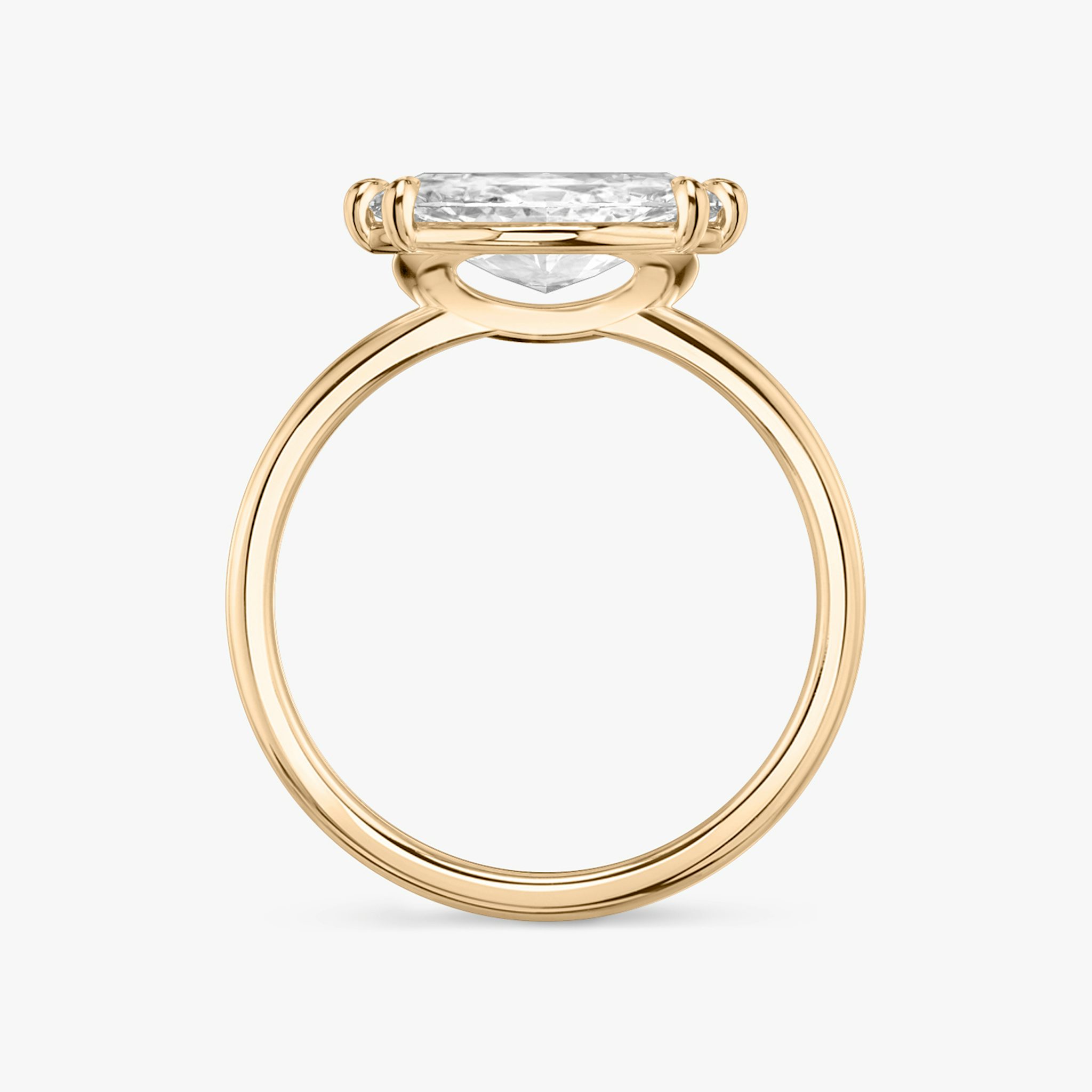 The Signature | Marquise | 14k | Rose Gold | bandAccent: Plain | bandWidth: standard | diamondOrientation: horizontal | hiddenHalo: no | caratWeight: other