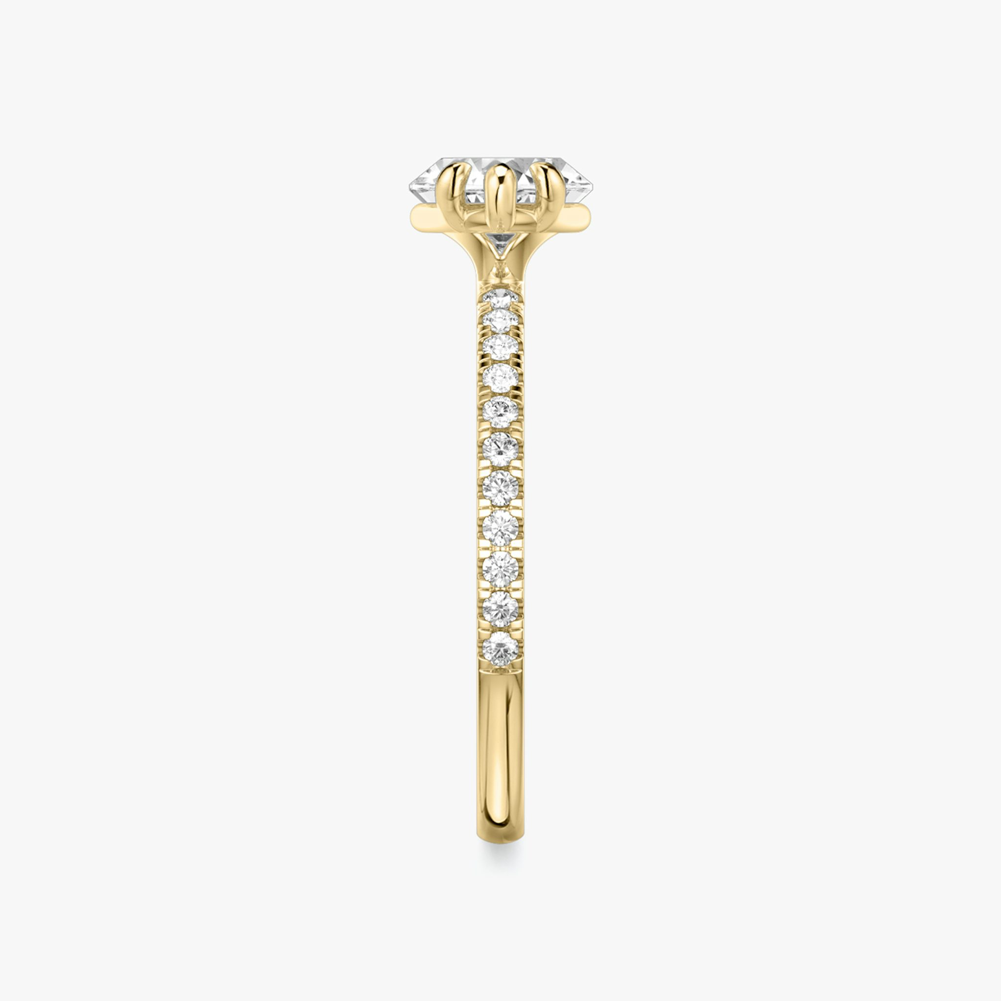 The Signature | Marquise | 18k | Yellow Gold | bandAccent: Pavé | bandWidth: standard | diamondOrientation: horizontal | hiddenHalo: no | caratWeight: other