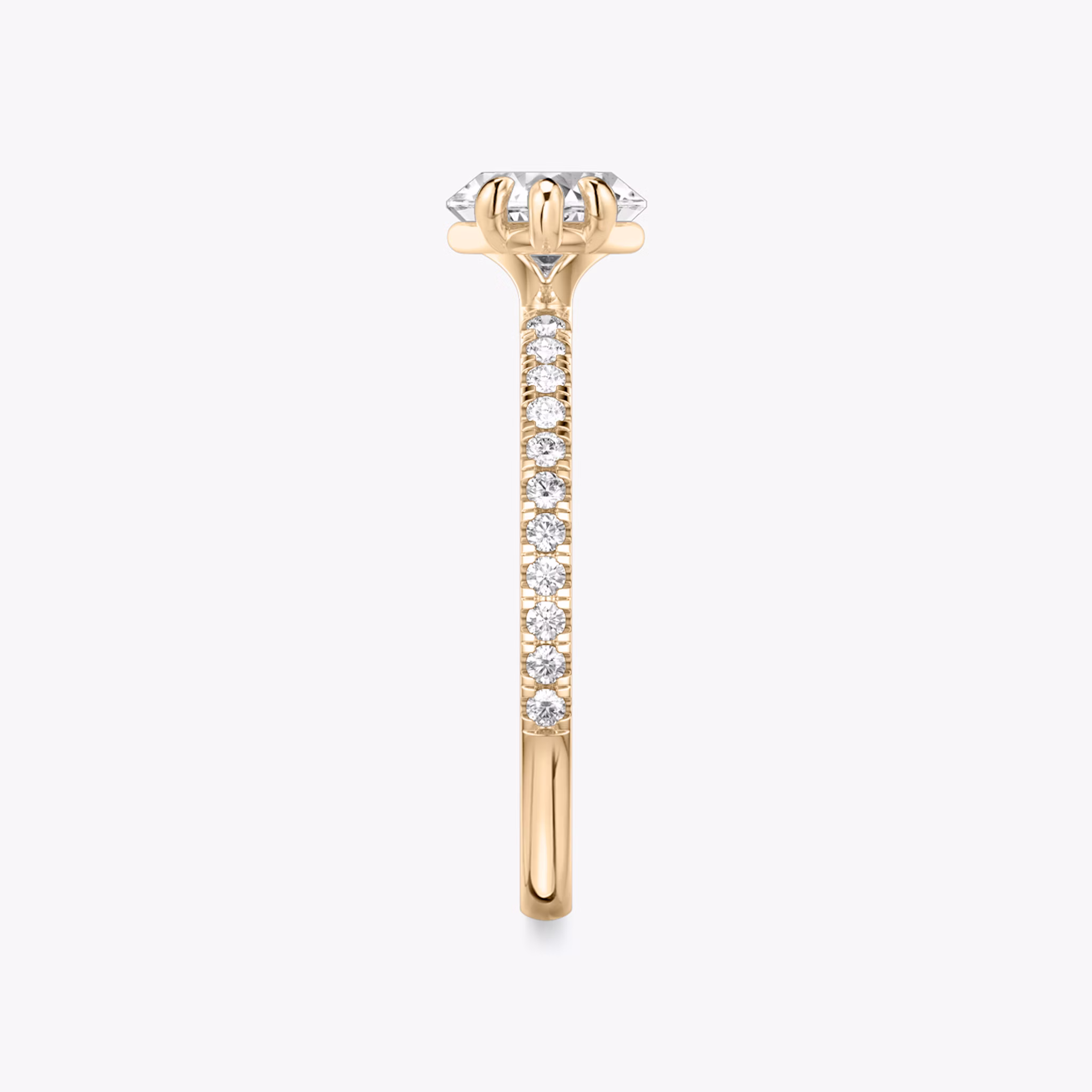 The Signature | Marquise | 14k | Rose Gold | bandAccent: Pavé | bandWidth: standard | diamondOrientation: horizontal | hiddenHalo: no | caratWeight: other