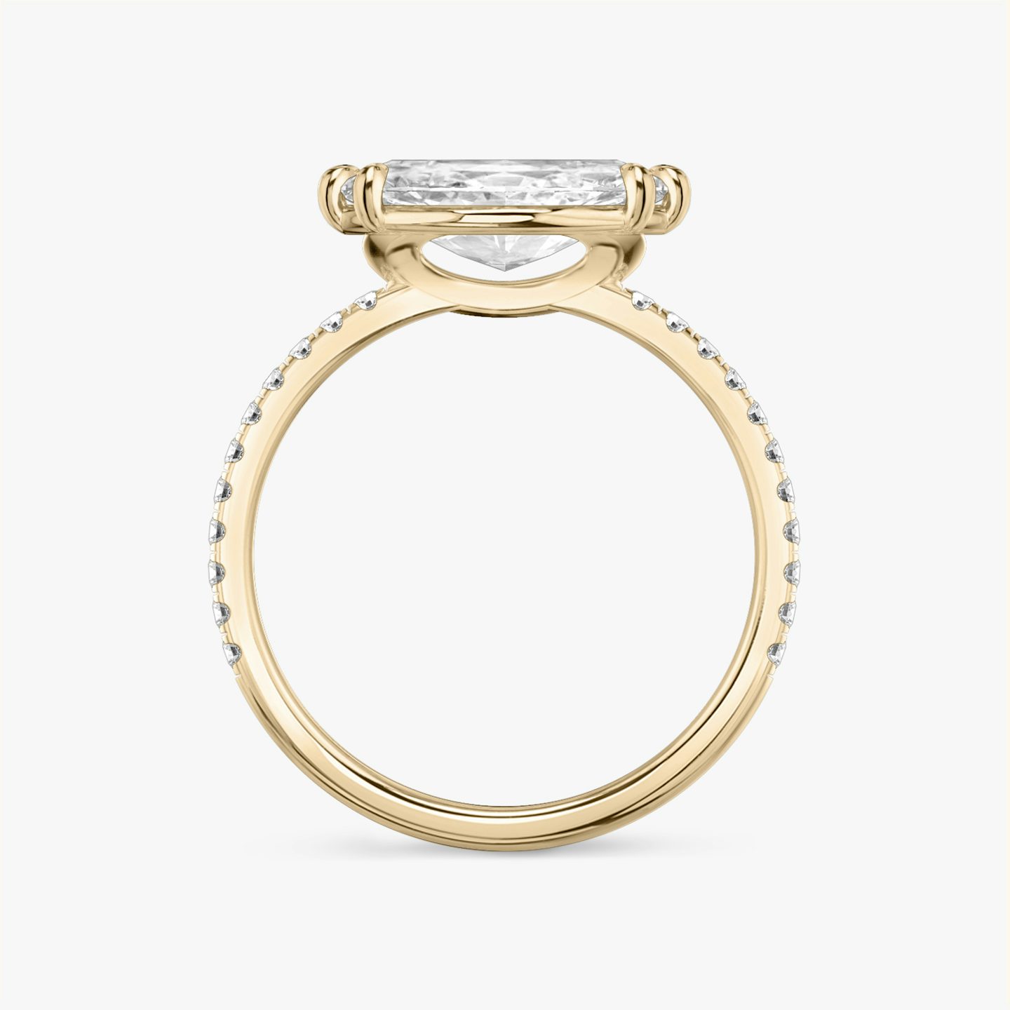 The Signature | Marquise | 14k | Rose Gold | bandAccent: Pavé | bandWidth: standard | diamondOrientation: horizontal | hiddenHalo: no | caratWeight: other