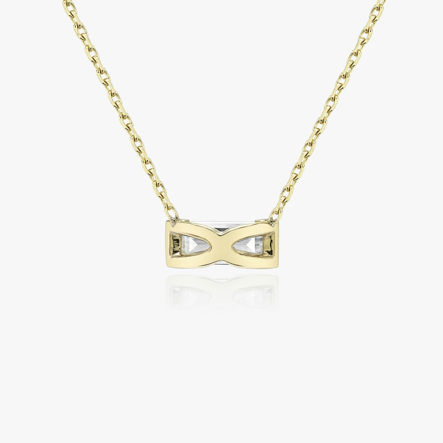Knife-Edge Baguette Semi-Bezel Necklace | Baguette | 14k | Yellow Gold | caratWeight: 0.75ct