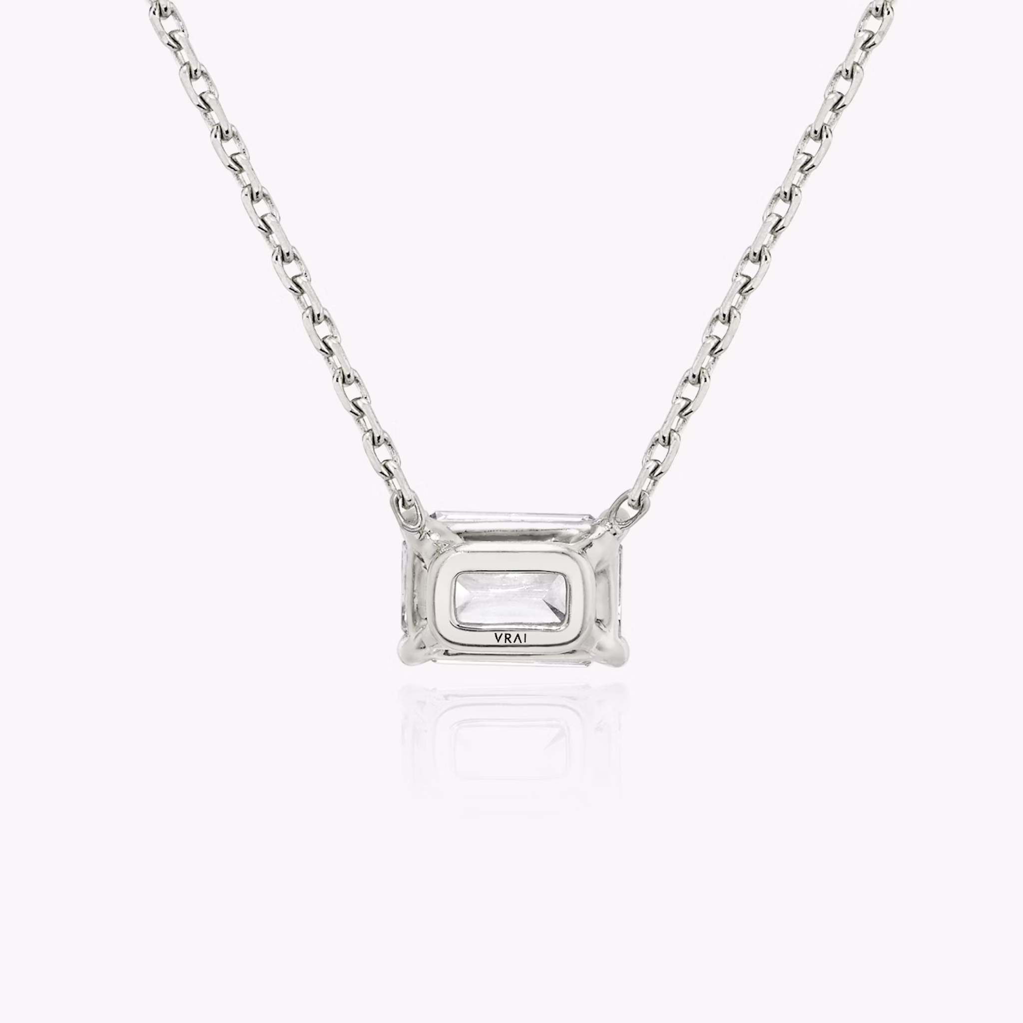 VRAI Solitaire Necklace | Emerald | 14k | White Gold | caratWeight: other