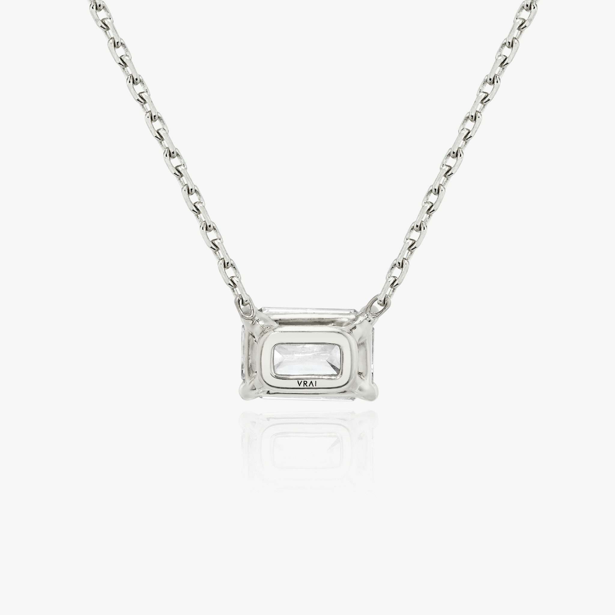 VRAI Solitaire Necklace | Emerald | 14k | White Gold | caratWeight: other