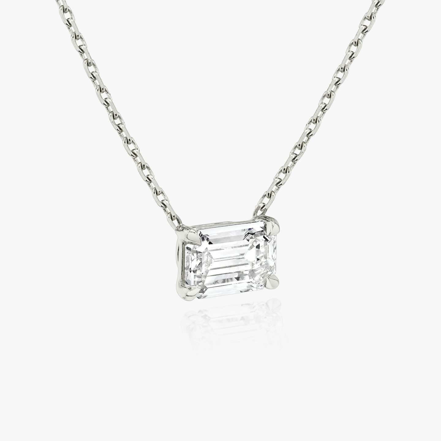 VRAI Solitär Halskette | Emerald | 14k | Weißgold | diamondColor: near-colorless | caratWeight: 0.25ct