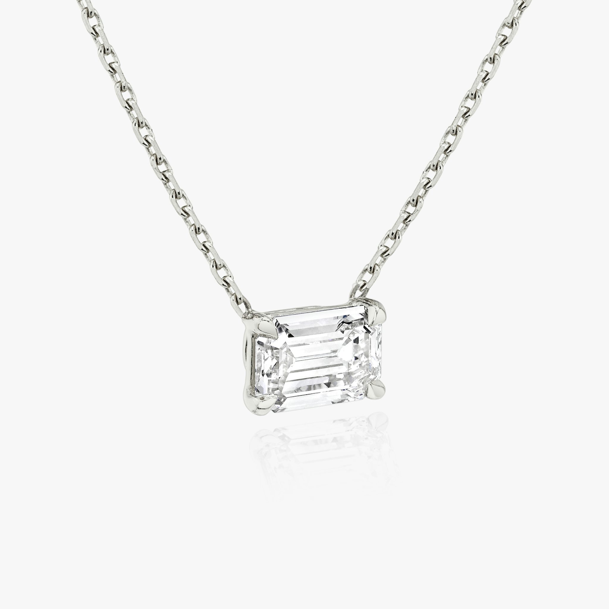 VRAI Solitaire Necklace | Emerald | 14k | White Gold | caratWeight: other