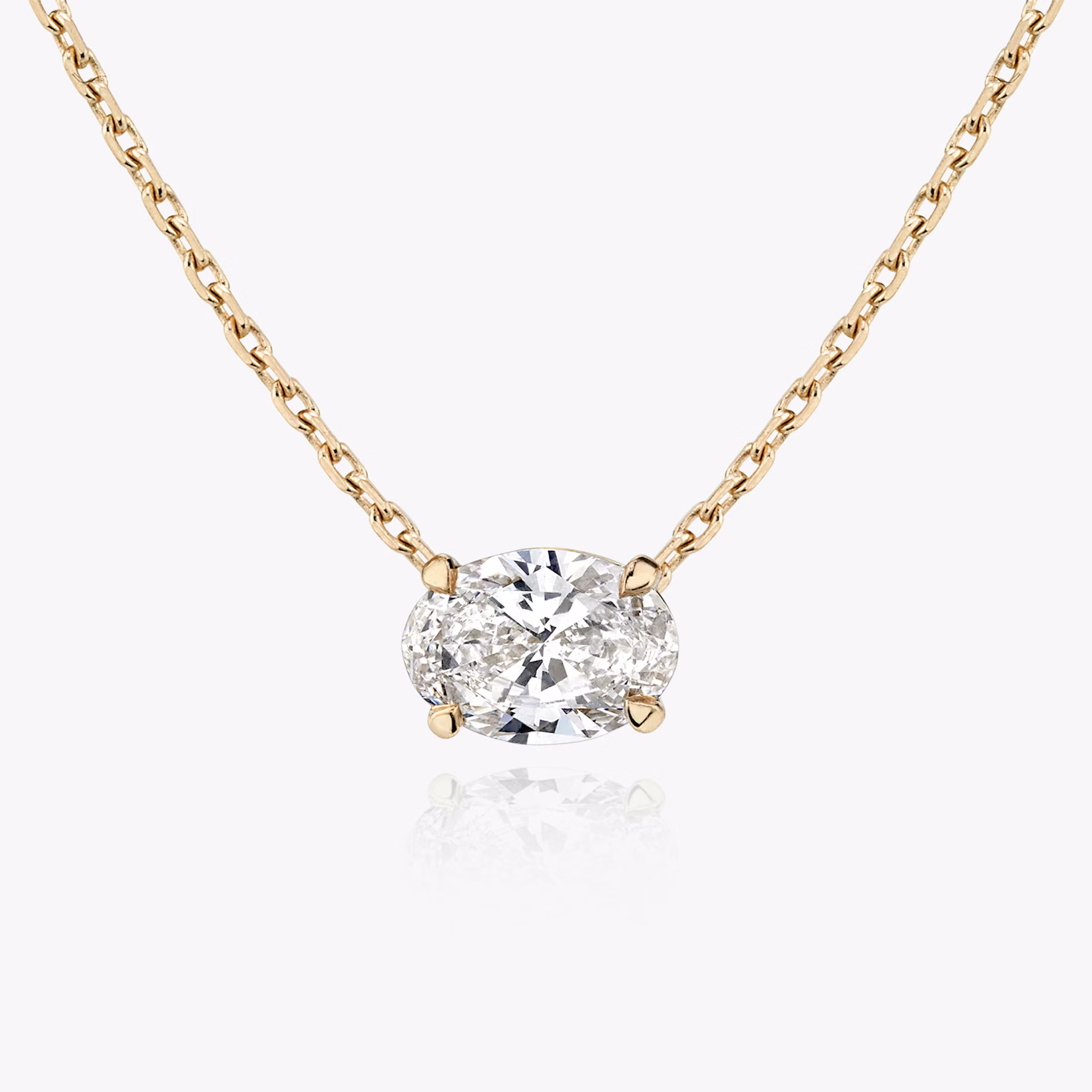VRAI Solitaire Necklace | Oval | 14k | Rose Gold | caratWeight: other