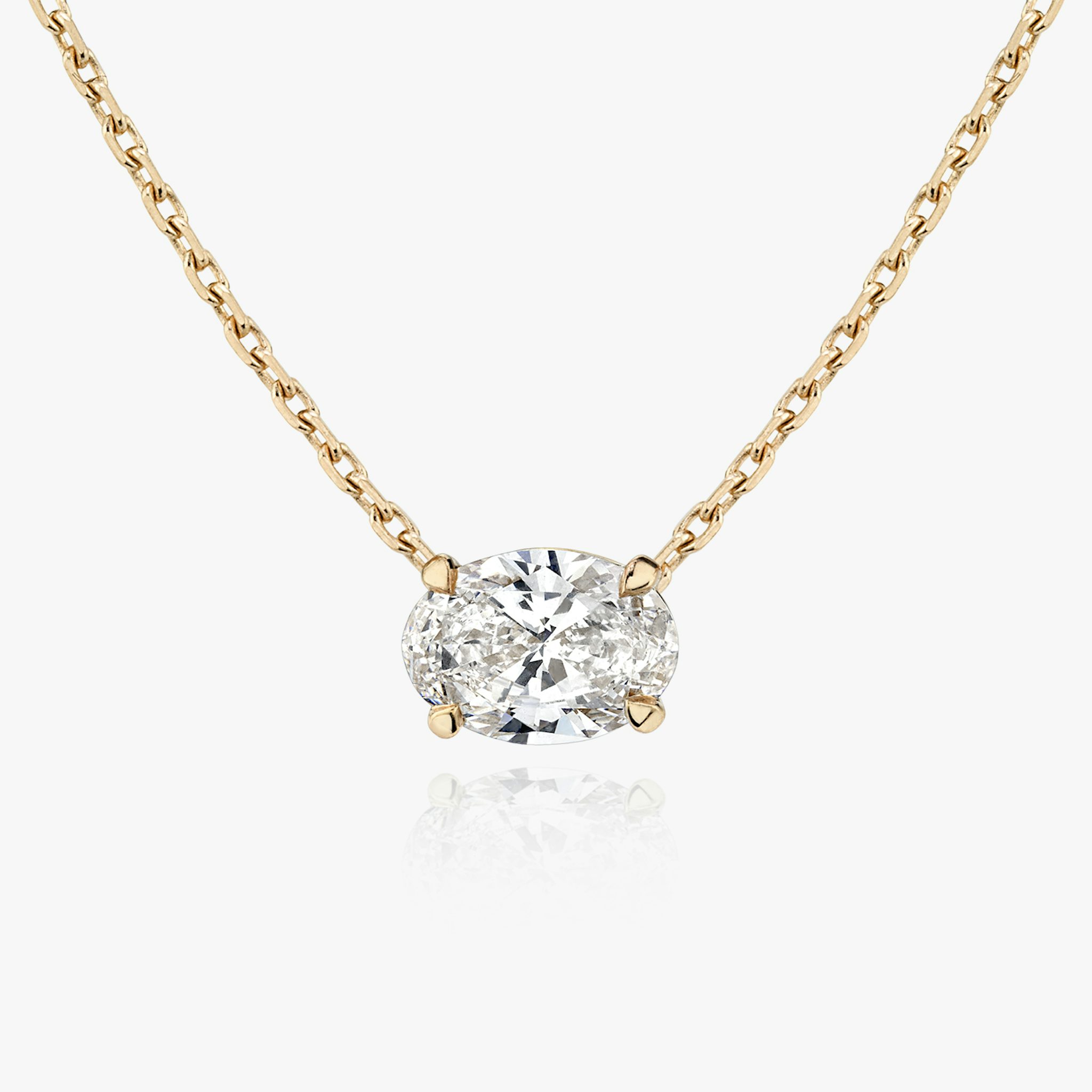 VRAI Solitaire Necklace | Oval | 14k | Rose Gold | caratWeight: other