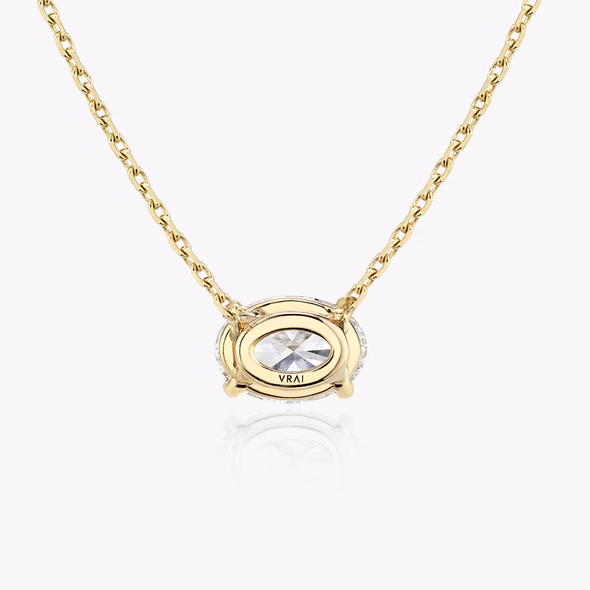VRAI Solitär Halskette | Oval | 14k | Gelbgold | diamondColor: near-colorless | caratWeight: 0.50ct