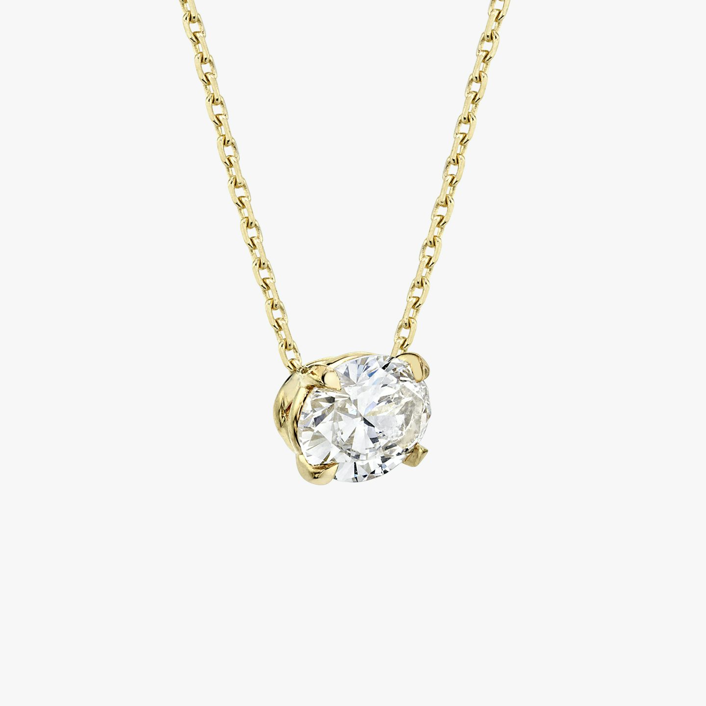 VRAI Solitaire Necklace | Oval | 14k | Yellow Gold | caratWeight: other