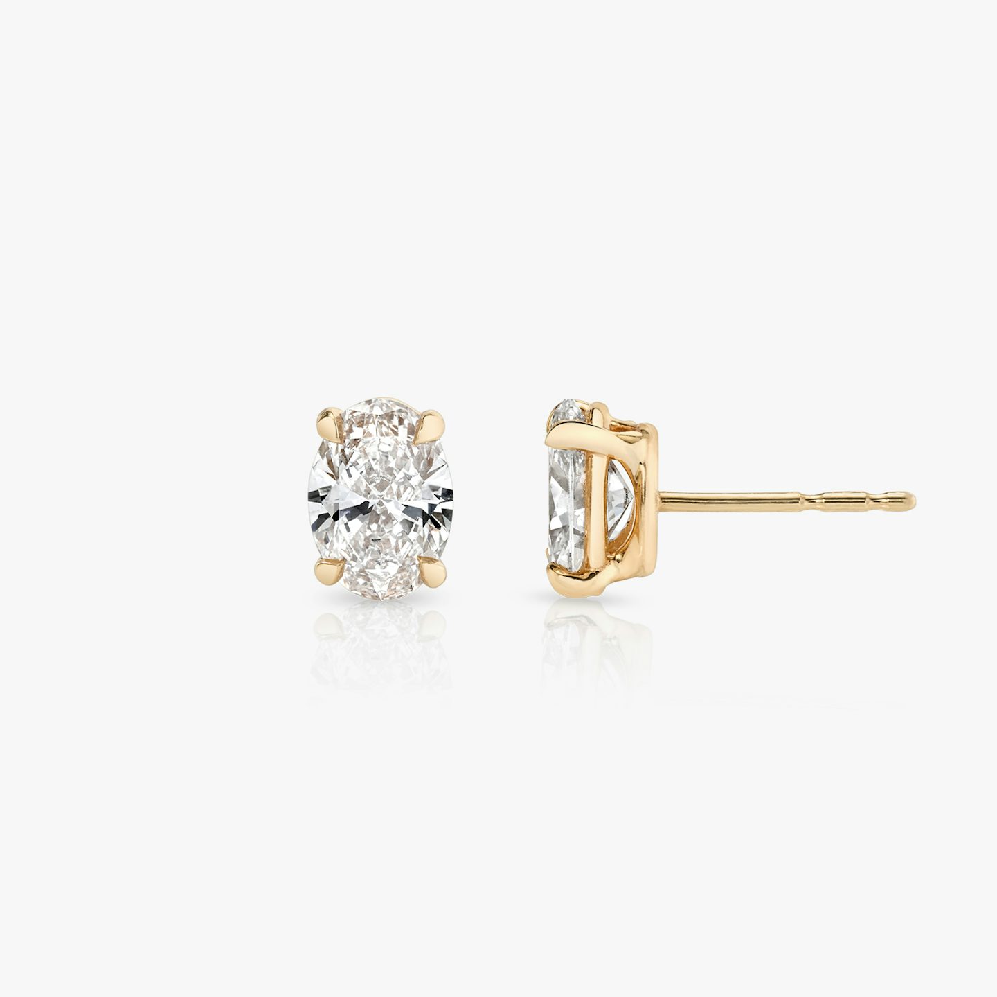 Pendiente Solitario VRAI | Oval | 14k | Oro rosa | diamondColor: near-colorless | caratWeight: 0.25ct
