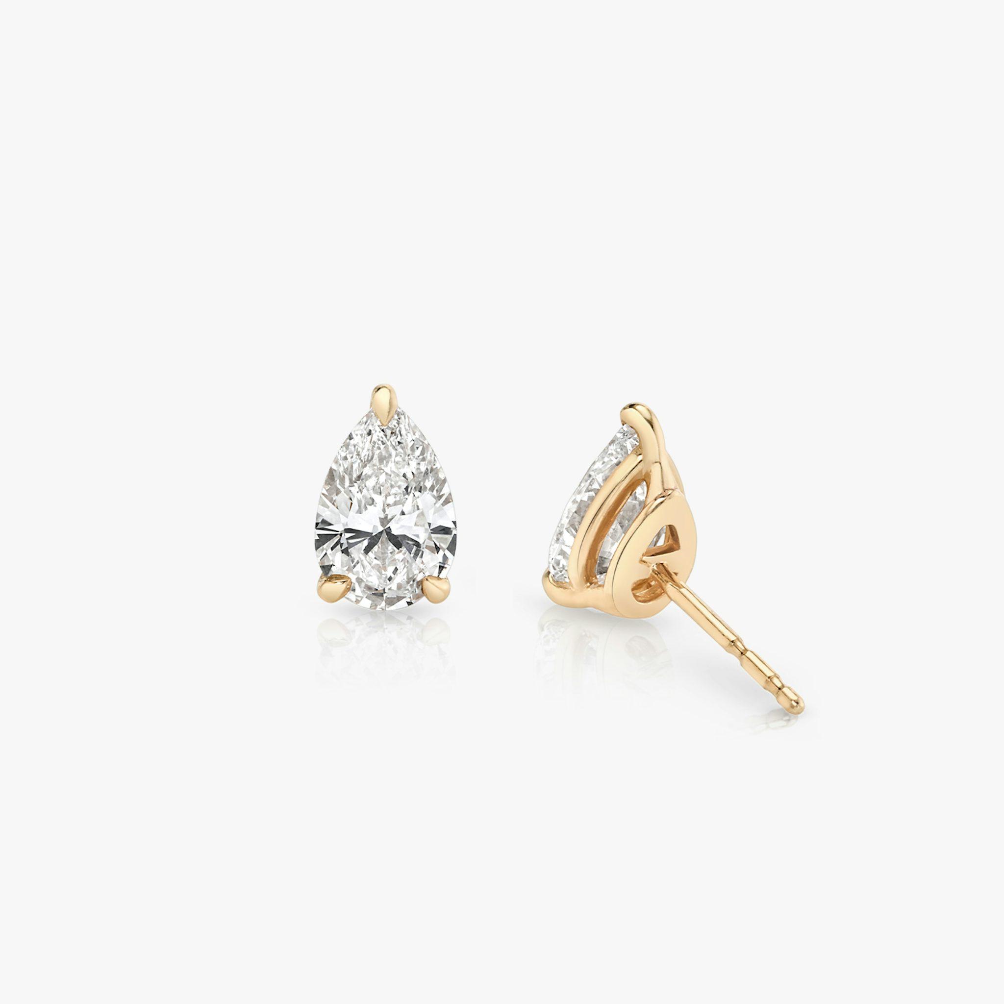 VRAI Solitaire Stud | Pear | 14k | Rose Gold | diamondColor: near-colorless | caratWeight: 0.50ct
