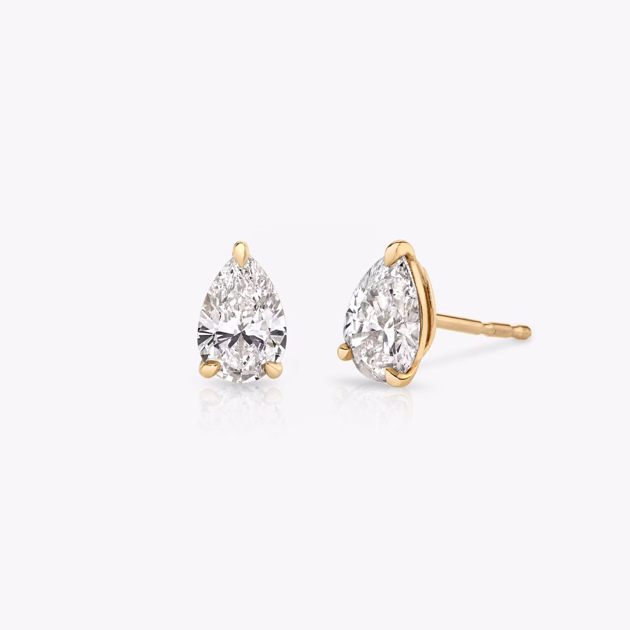 VRAI Solitaire Stud Pear | Rose Gold