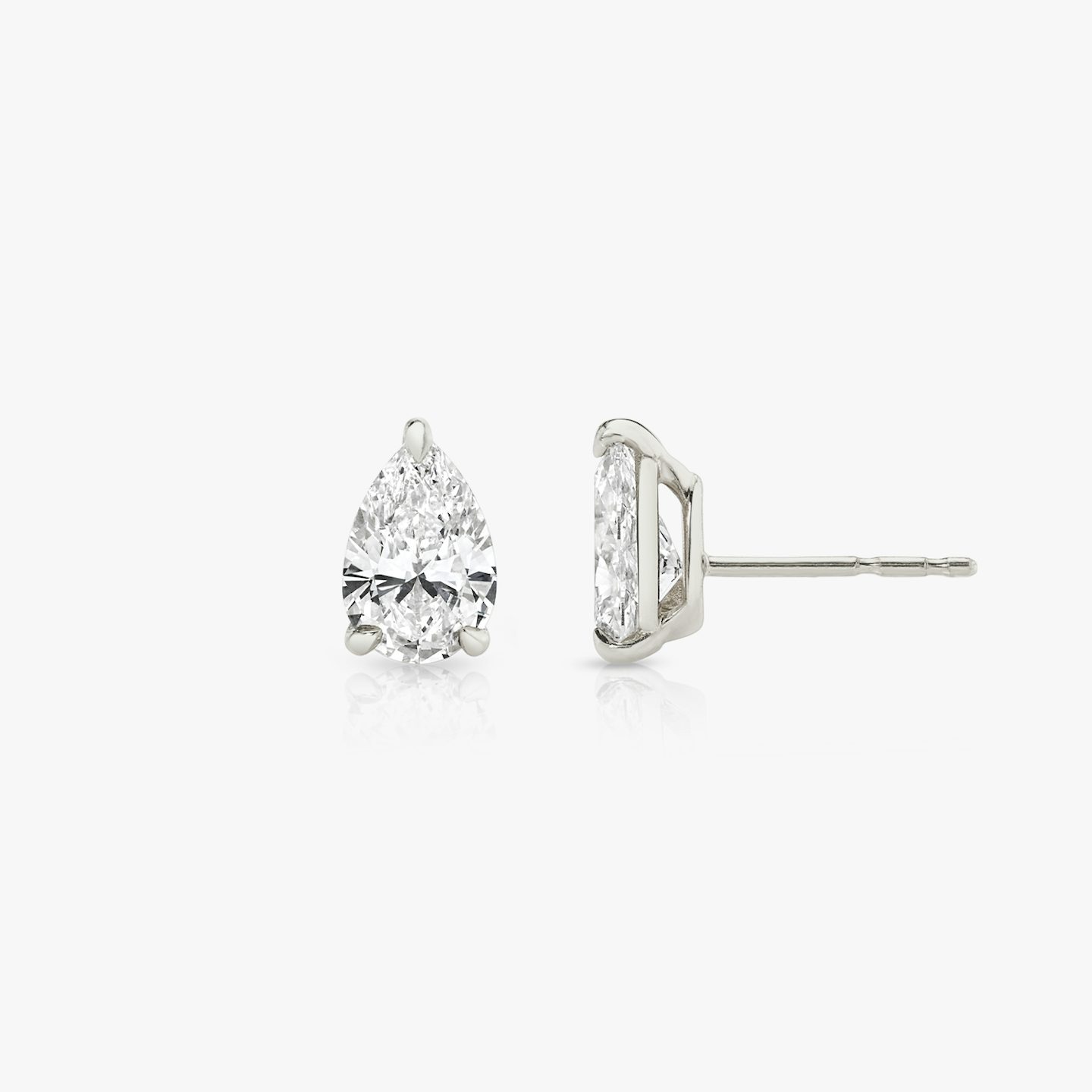 VRAI Solitaire Stud | Pear | 14k | White Gold | caratWeight: 0.75ct