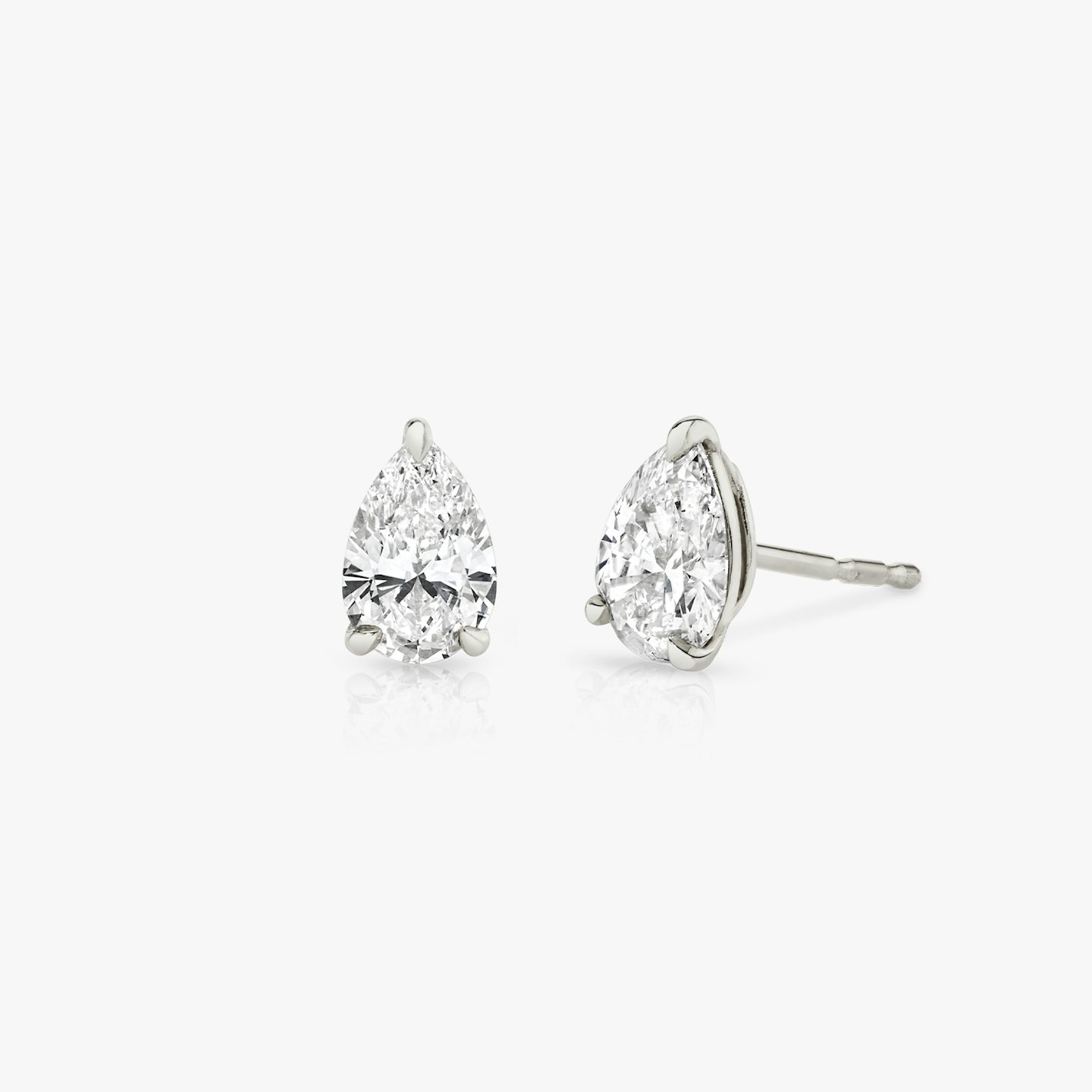 VRAI Solitaire Stud | Pear | 14k | White Gold | caratWeight: other