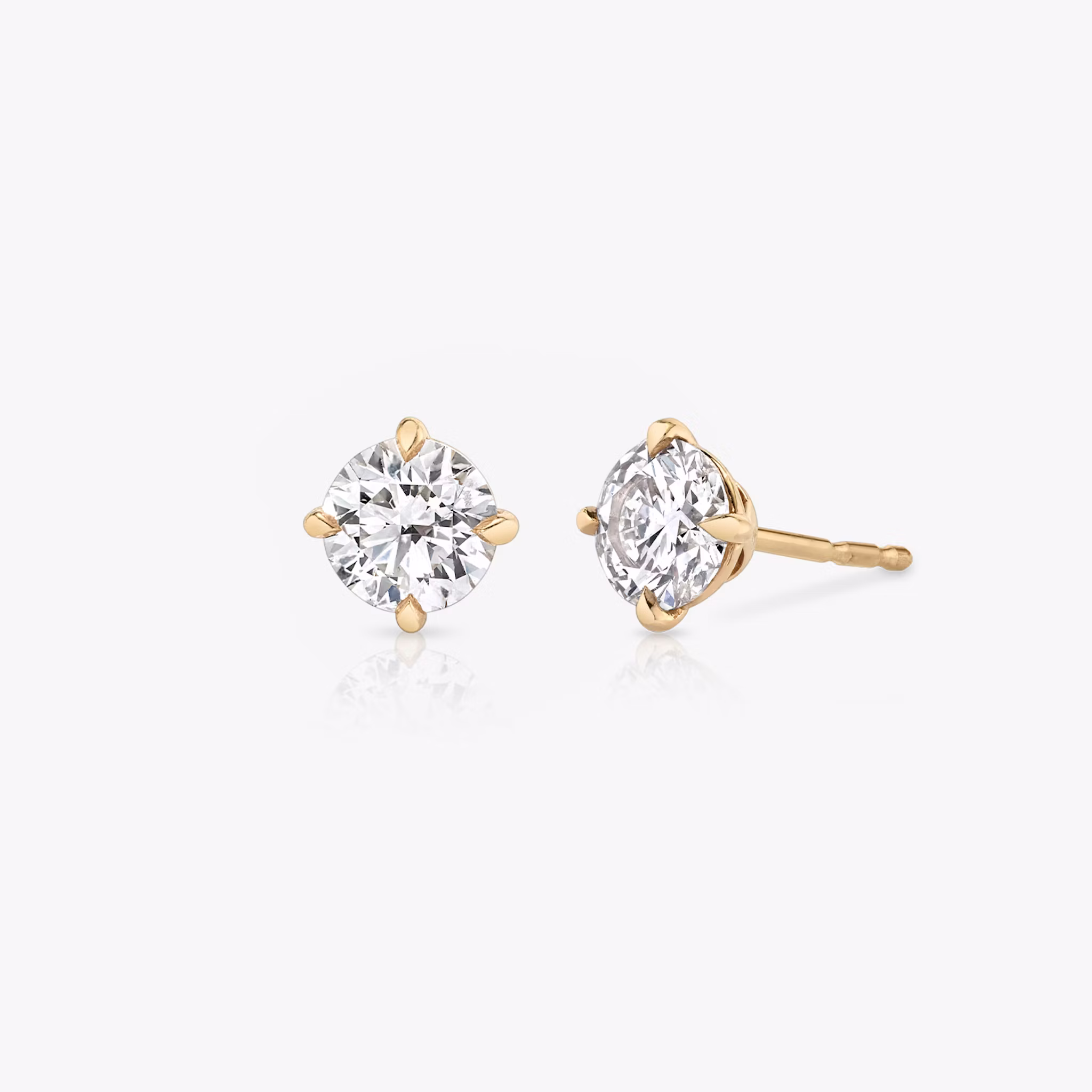 VRAI Solitaire Stud Round Brilliant | Rose Gold