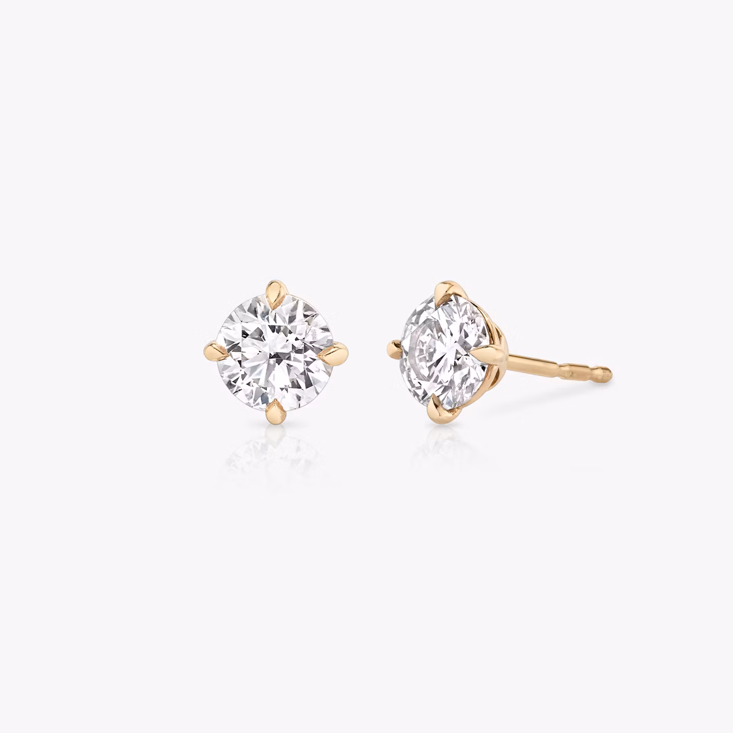 VRAI Solitaire Stud | Round Brilliant | 14k | Rose Gold | diamondColor: near-colorless | caratWeight: 0.25ct