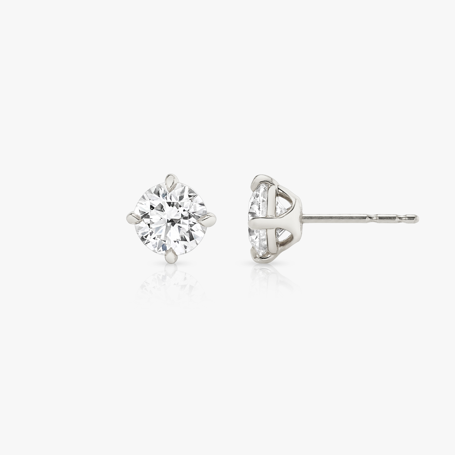 3 ct Round Cut Solitaire Studs Designer Genuine Flawless VVS1 Blue Simulated Diamond 14K popular 18K White Gold Earrings Screw back