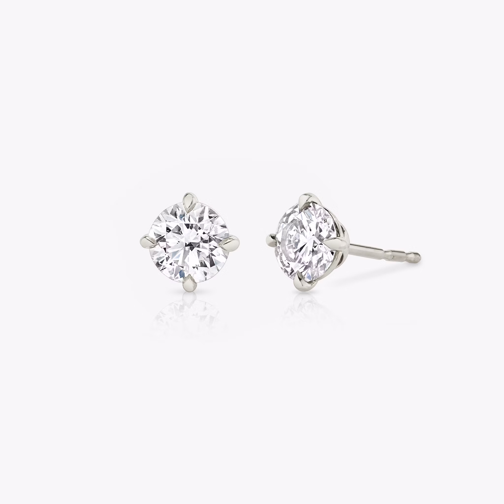VRAI Solitaire Stud Round Brilliant | White Gold