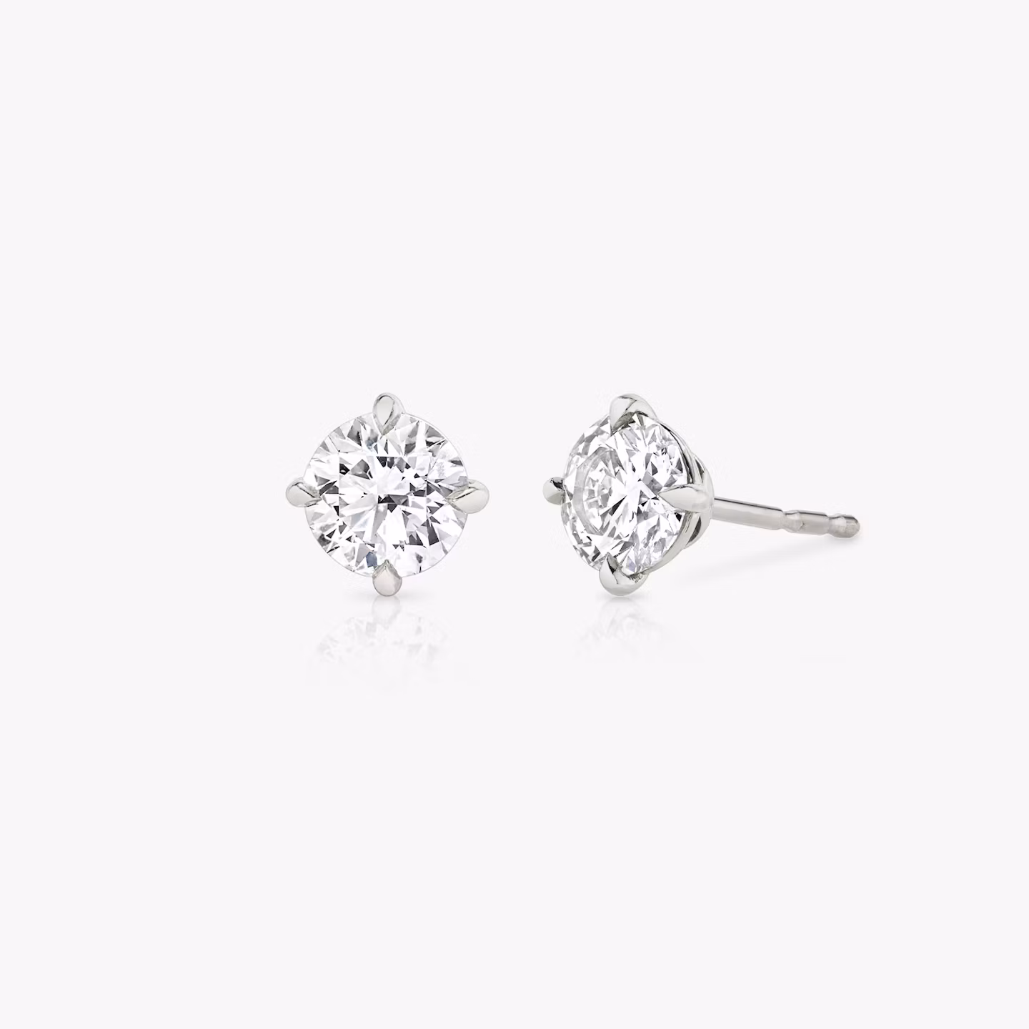 VRAI Solitär Ohrstecker | Rund | 14k | Weißgold | diamondColor: near-colorless | caratWeight: 0.25ct