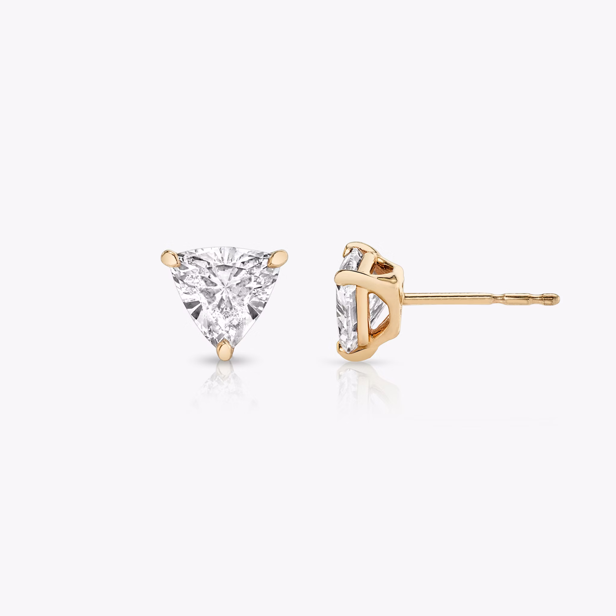 VRAI Solitaire Stud | Trillion | 14k | Rose Gold | caratWeight: 0.50ct