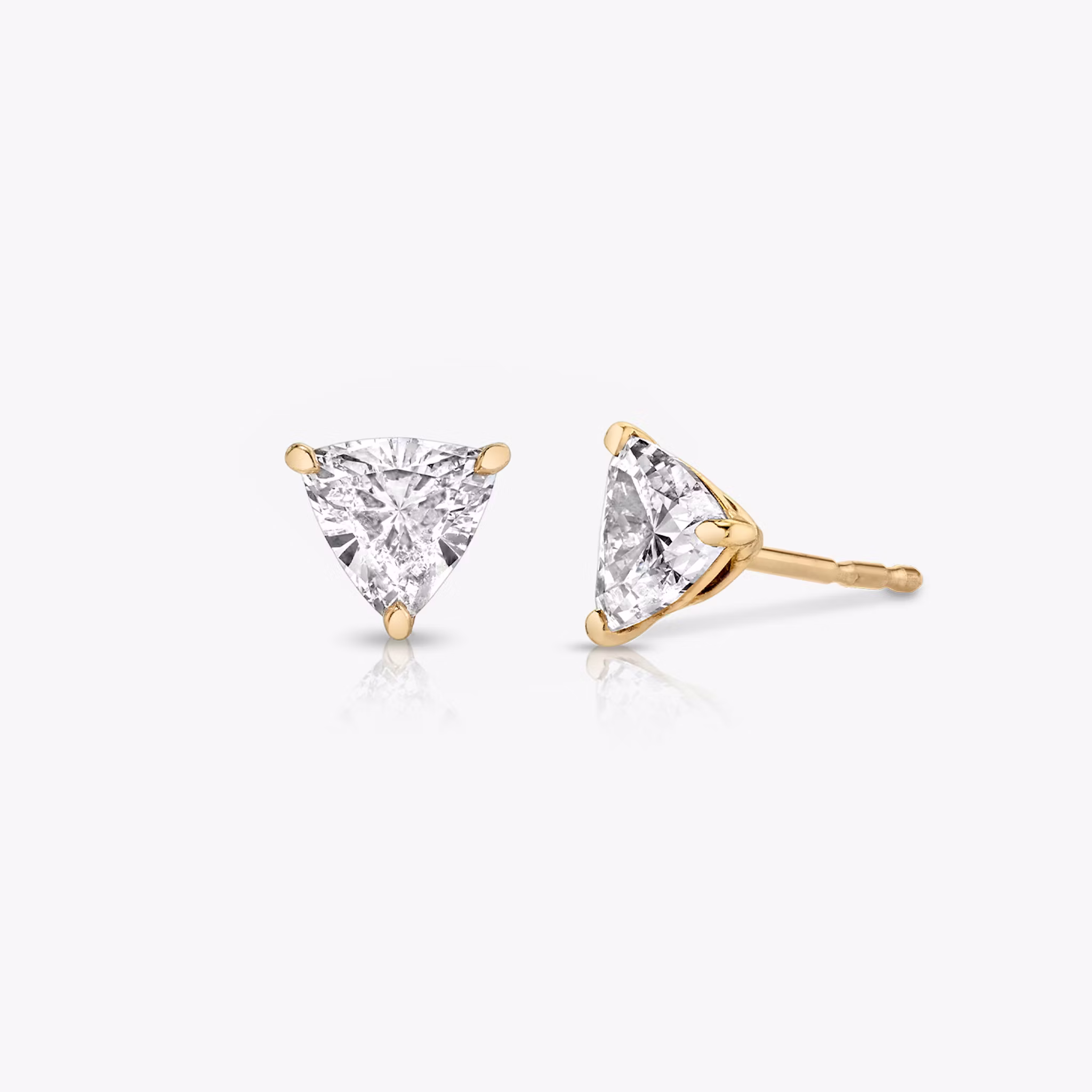 VRAI Solitaire Stud Trillion | Rose Gold