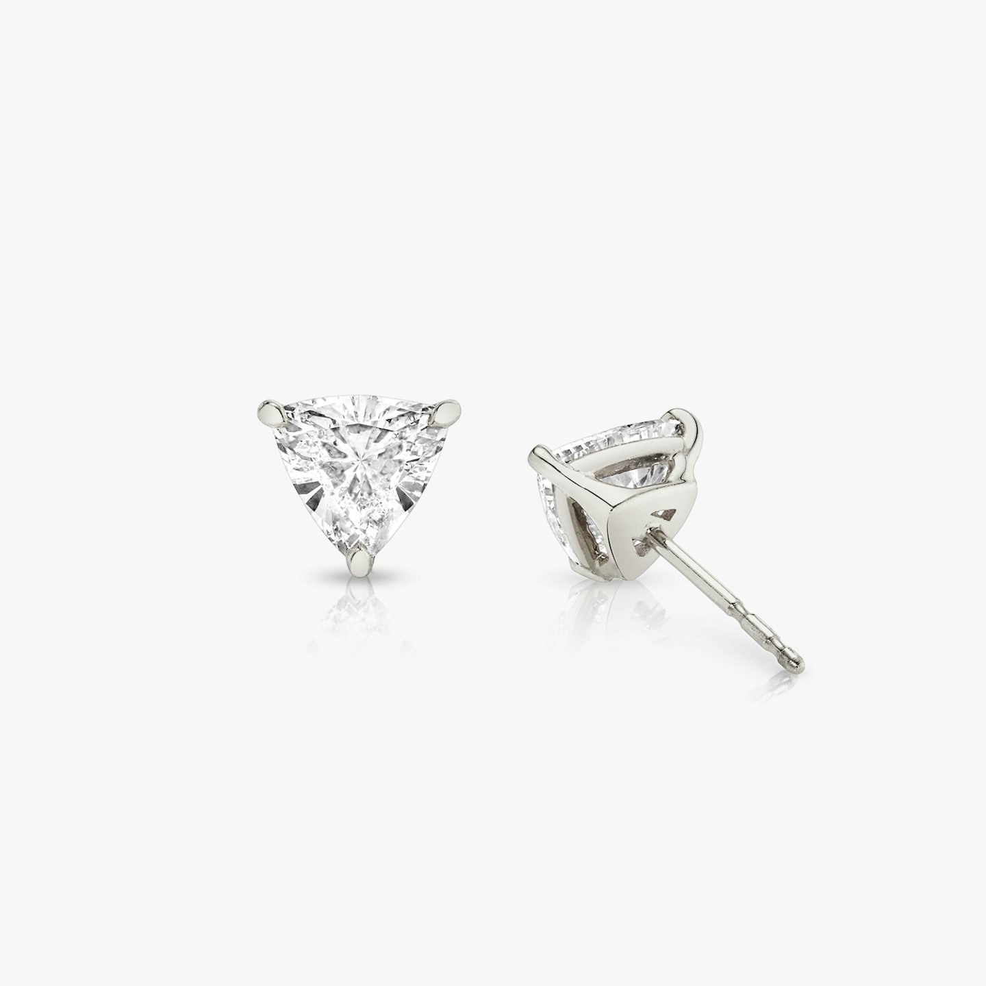 VRAI Solitär Ohrstecker | Trillant | 14k | Weißgold | caratWeight: 0.50ct