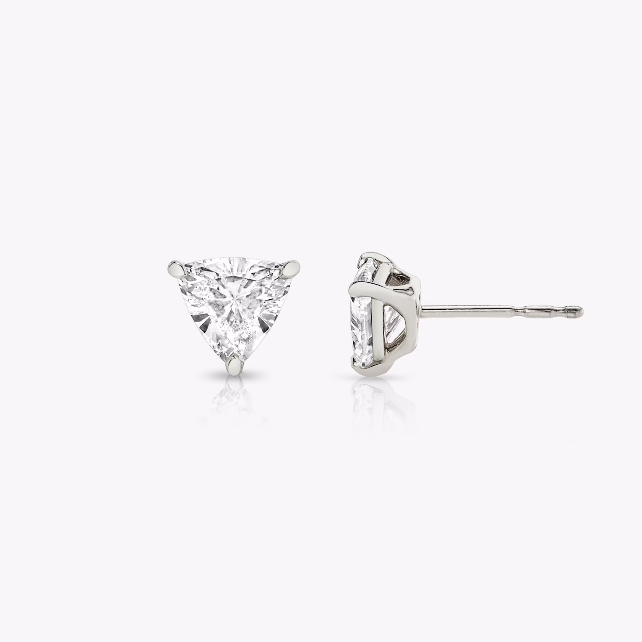 VRAI Solitaire Stud | Trillion | 14k | White Gold | caratWeight: 0.75ct