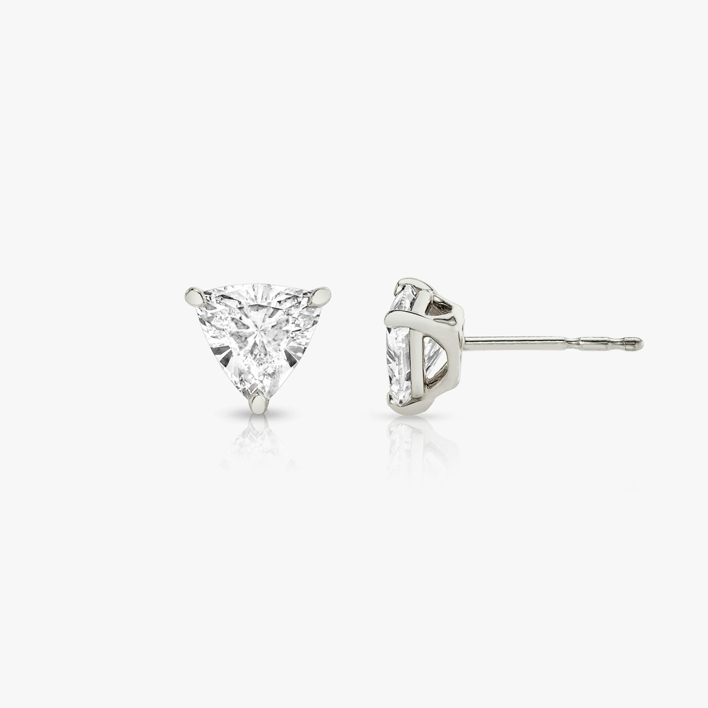 VRAI Solitär Ohrstecker | Trillant | 14k | Weißgold | caratWeight: 0.50ct