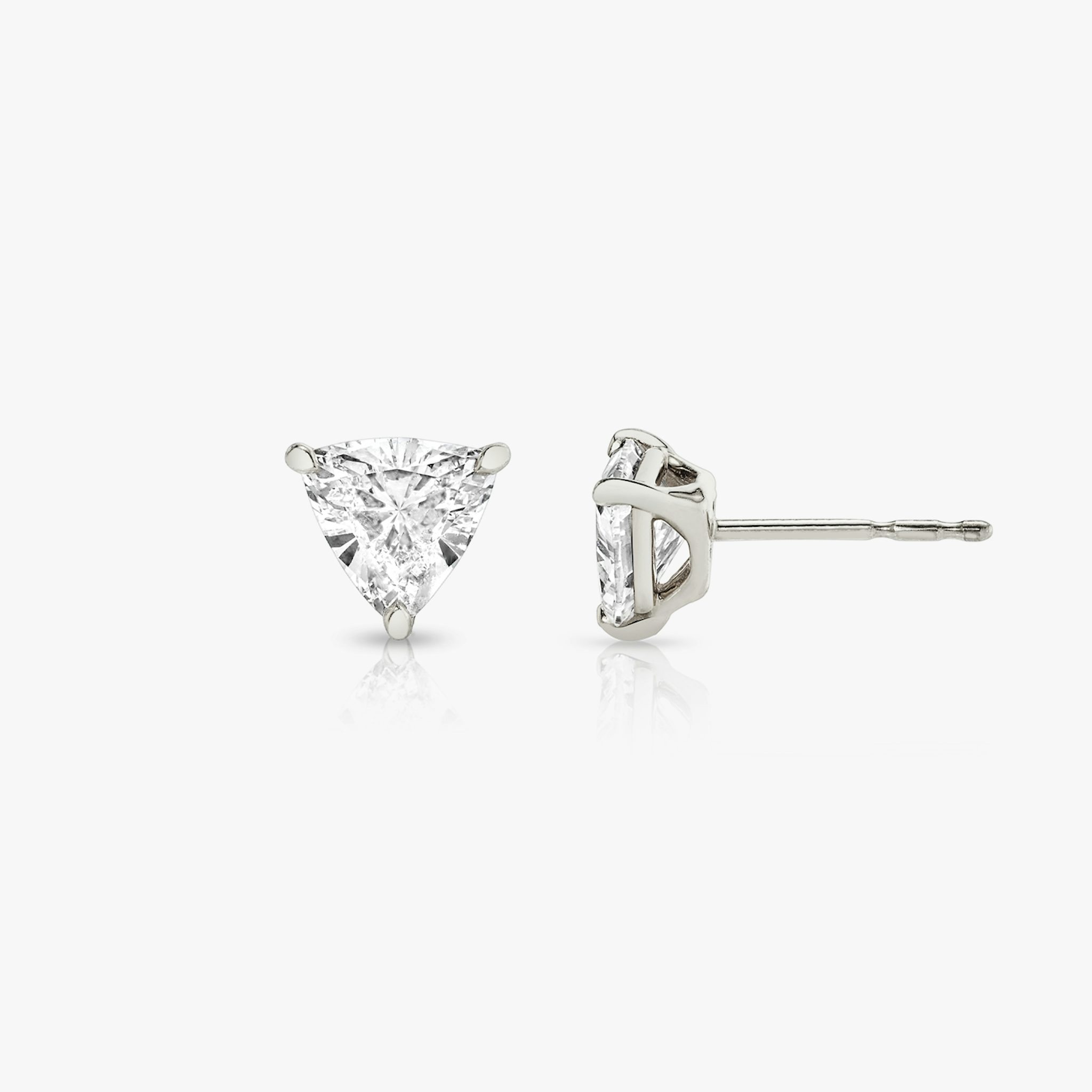 VRAI Solitaire Stud | Trillion | 14k | White Gold | caratWeight: 0.75ct